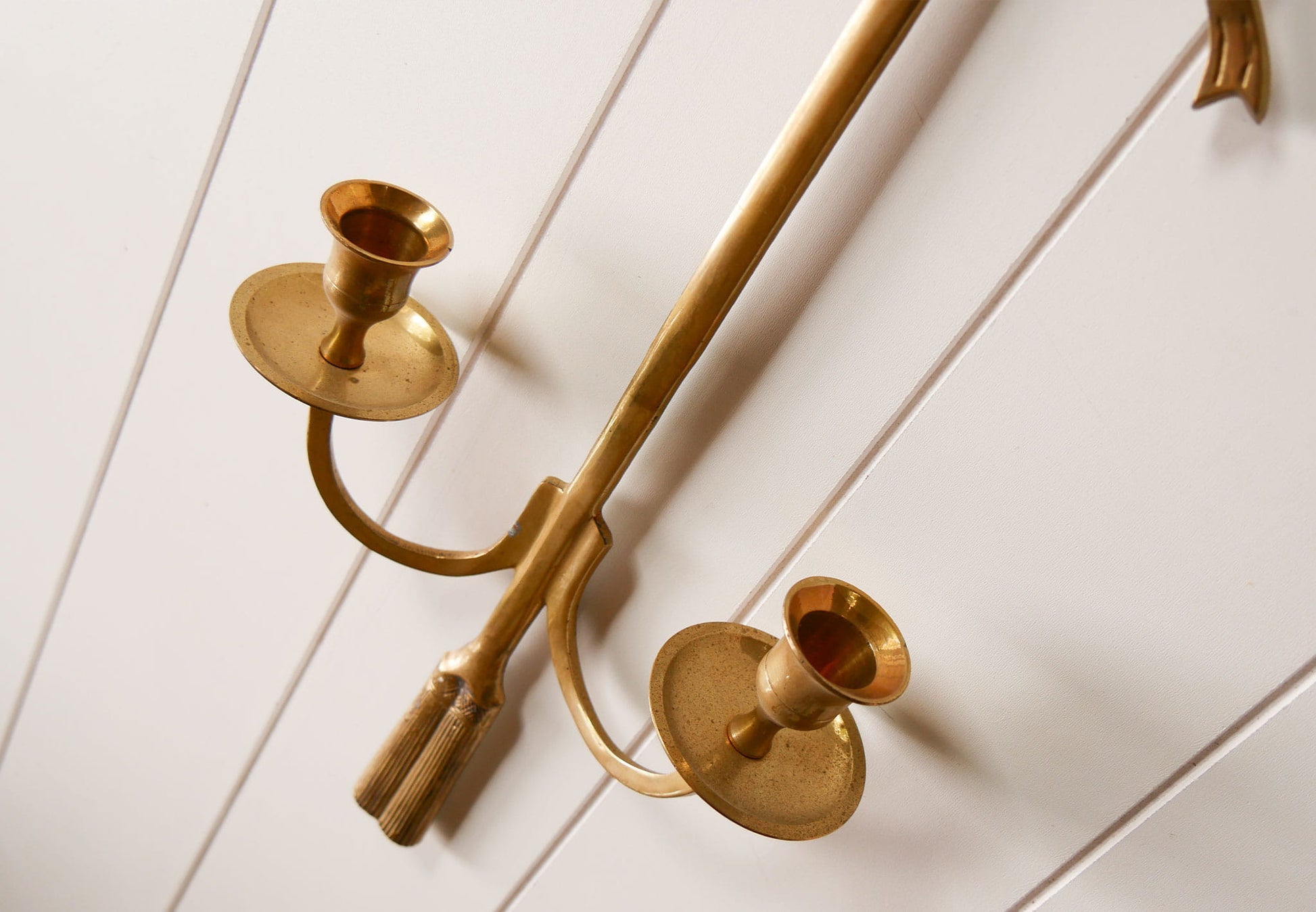 Brass Bow Tassel French Style Wall Sconce, Vintage Brass Bow Wall Sconce, Vintage Brass Bow Wall Decor, Vintage Brass Candlestick Wall Sconce, Brass Bow Wall Sconce