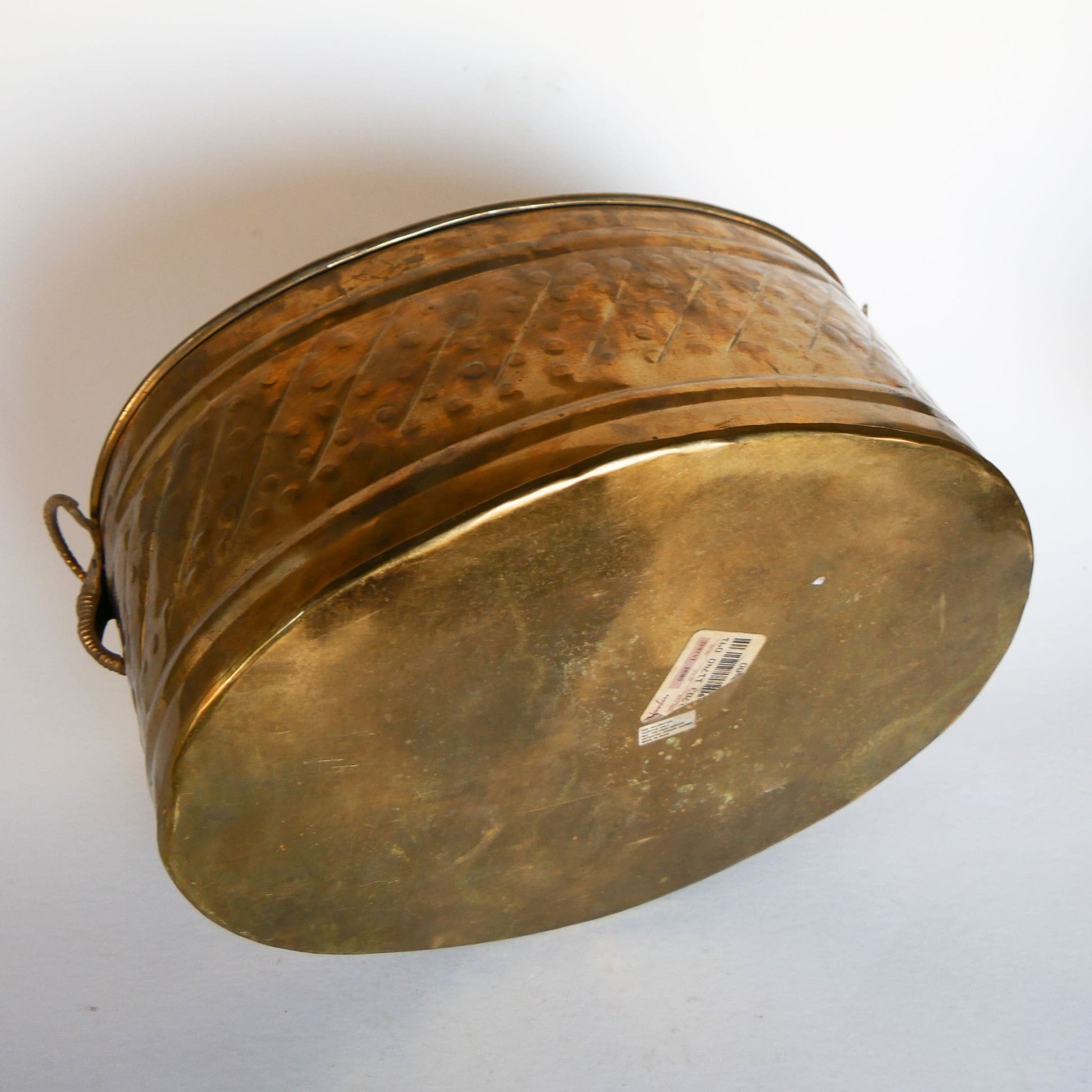 Vintage Brass Bucket, Vintage Brass Bucket Elephant Handles, Vintage Brass Elephant Bucket