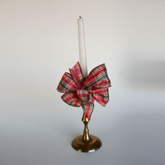 Vintage BRass Candlestick Holder, Vintage Brass Decor, Vintage BRass Holiday Decor