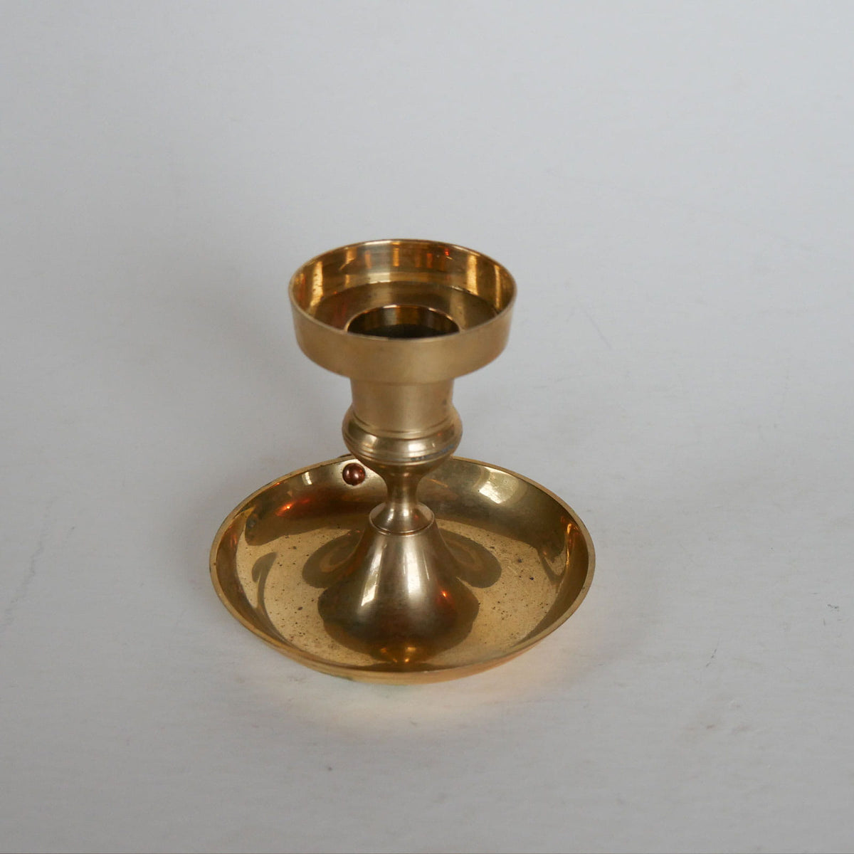 Vintage Brass Chamberstick Holder, Vintage BRass Candlestick Holder, Vintage Brass Candleholder, Vintage BRass Decor, Vintage Brass, Brass Candle Holder