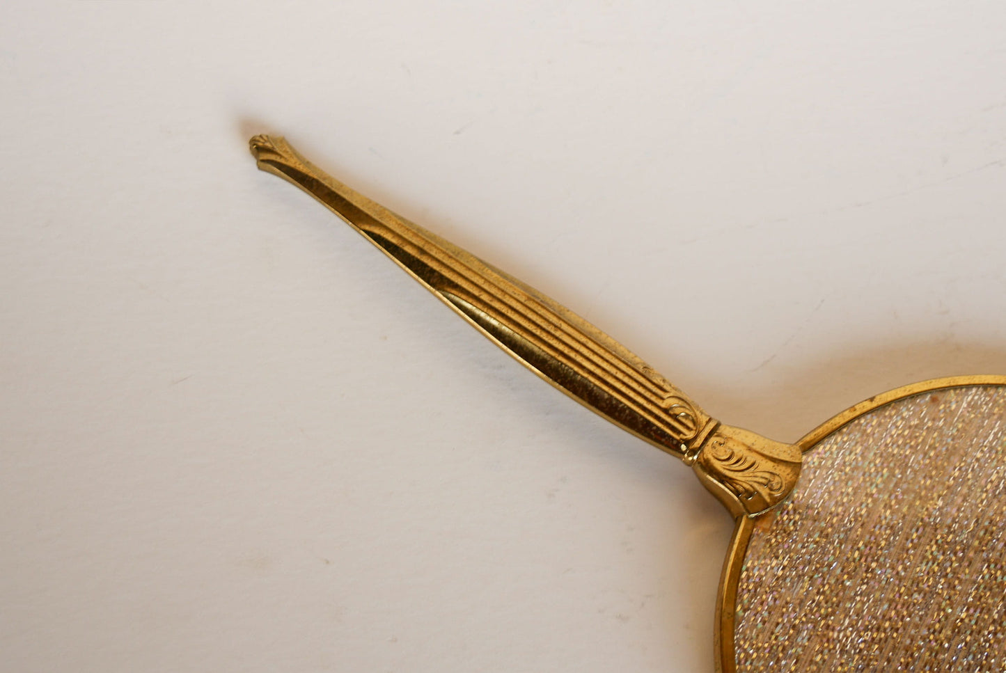 Vintage Brass Vaniety Hand Mirror, VIntage Gold Mirror, Vintage Vaniety Mirror, Vintage Ornate Gold Mirror, Vintage Dresser Mirror