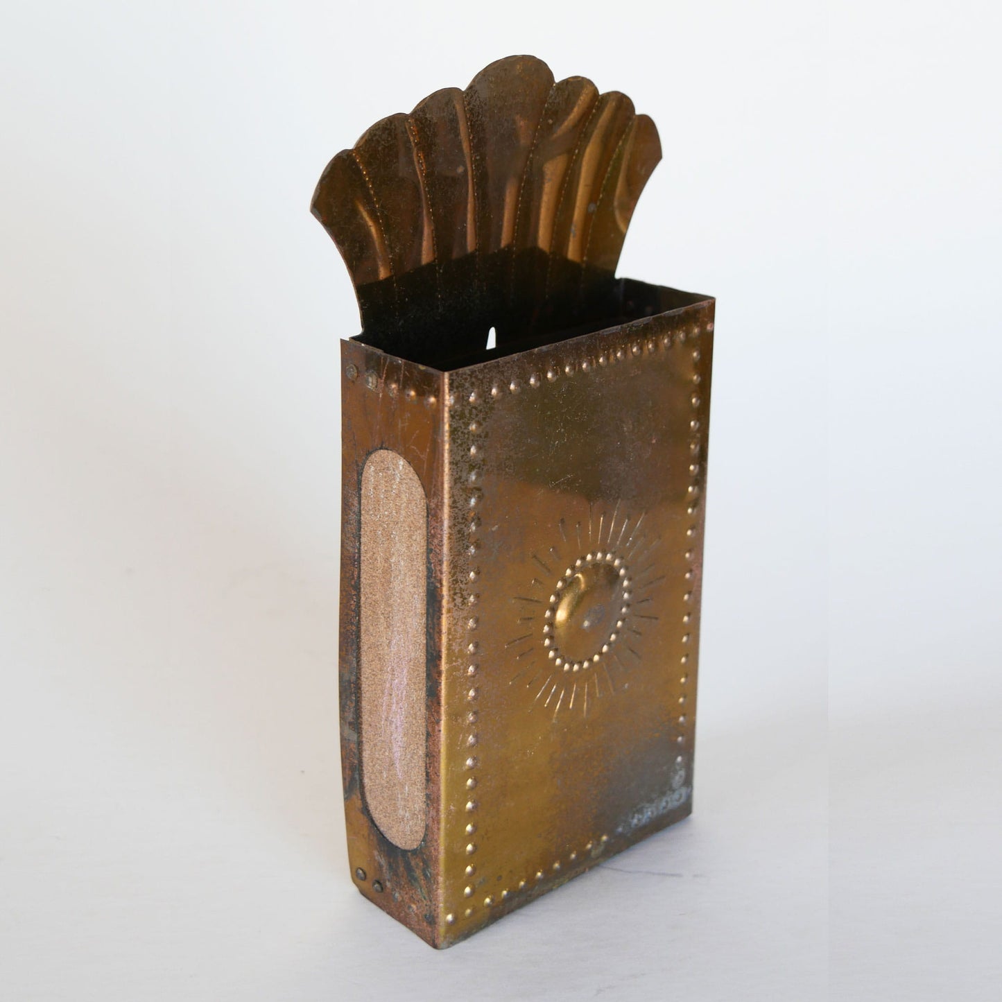 Vintage Brass Matchstick Box, Wall Matchbox Holder, Vintage Brass Wall Decor, Vintage Brass Matchbox Holder, Vintage Wall Decor