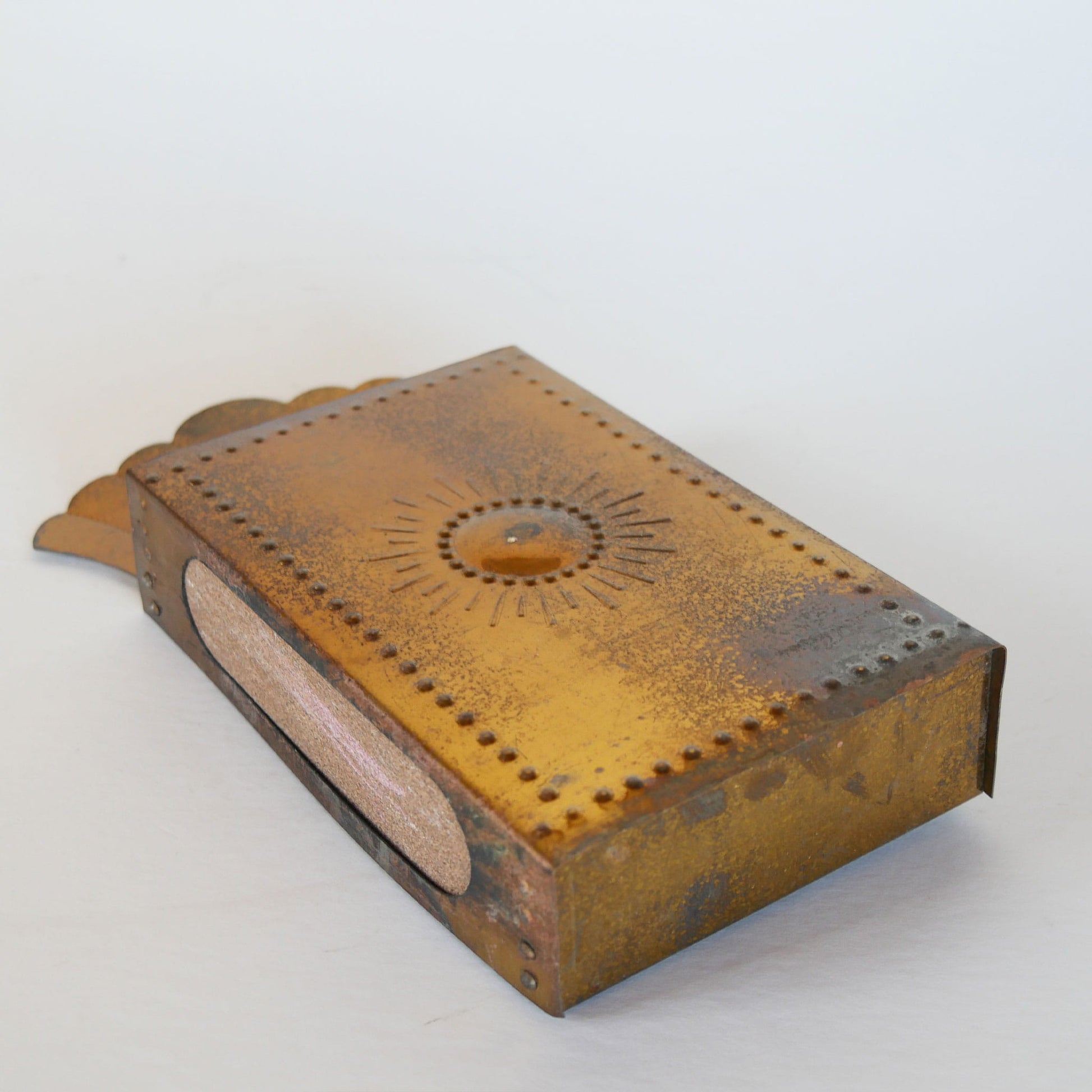 Vintage Brass Matchstick Box, Wall Matchbox Holder, Vintage Brass Wall Decor, Vintage Brass Matchbox Holder, Vintage Wall Decor