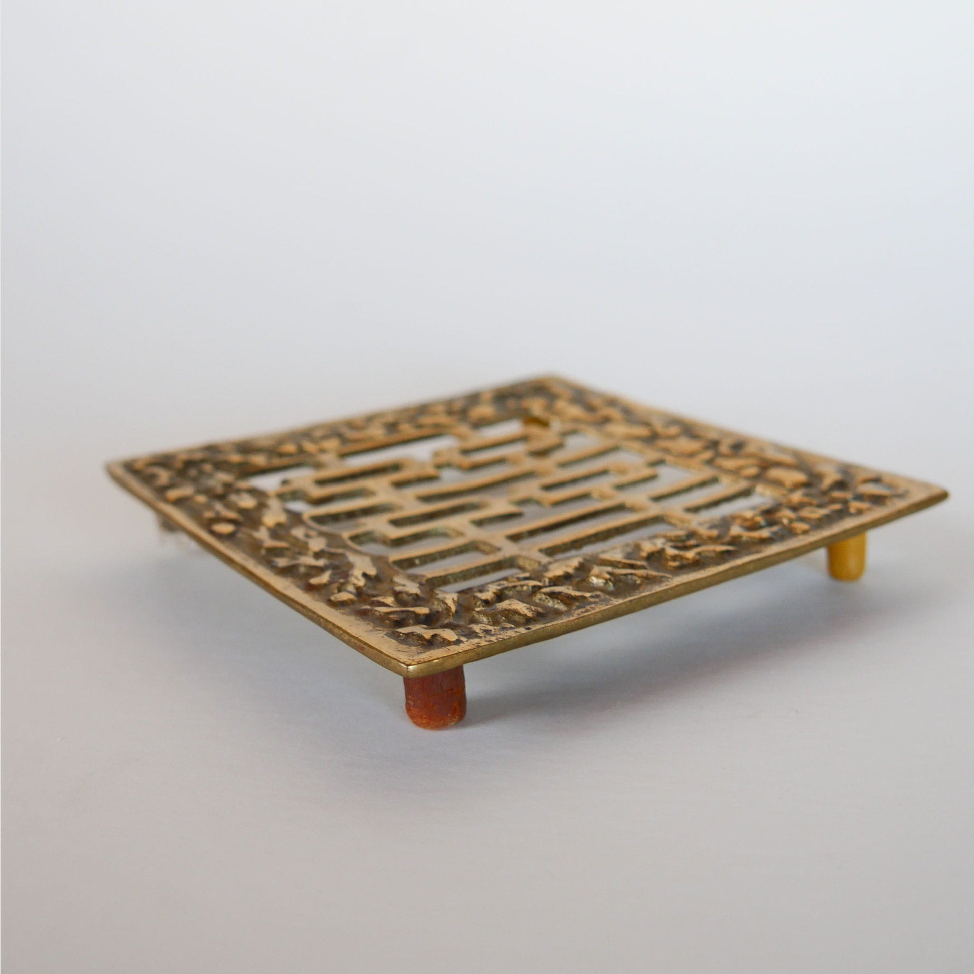 Vintage Brass Trivet, Vintage Brass Decor, Vintage Brass Coffee Table Decor, Vintage Home Decor