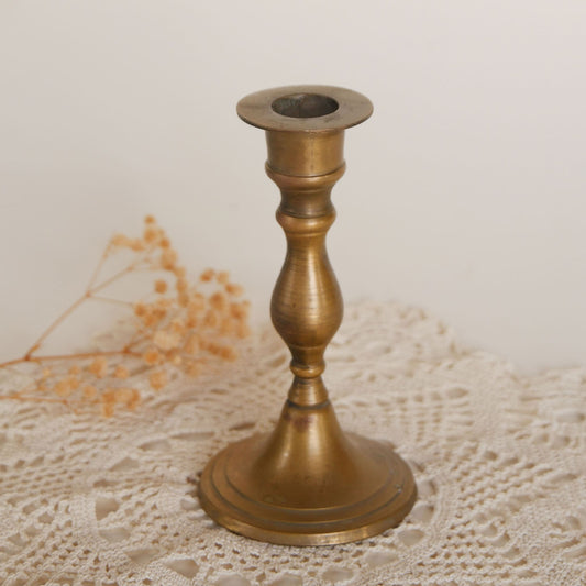 5in Brass Tapered Candlestick Holder, 7/8in Tapered Candlestick Vintage Brass Candlesticks Brass Candlestick Holder