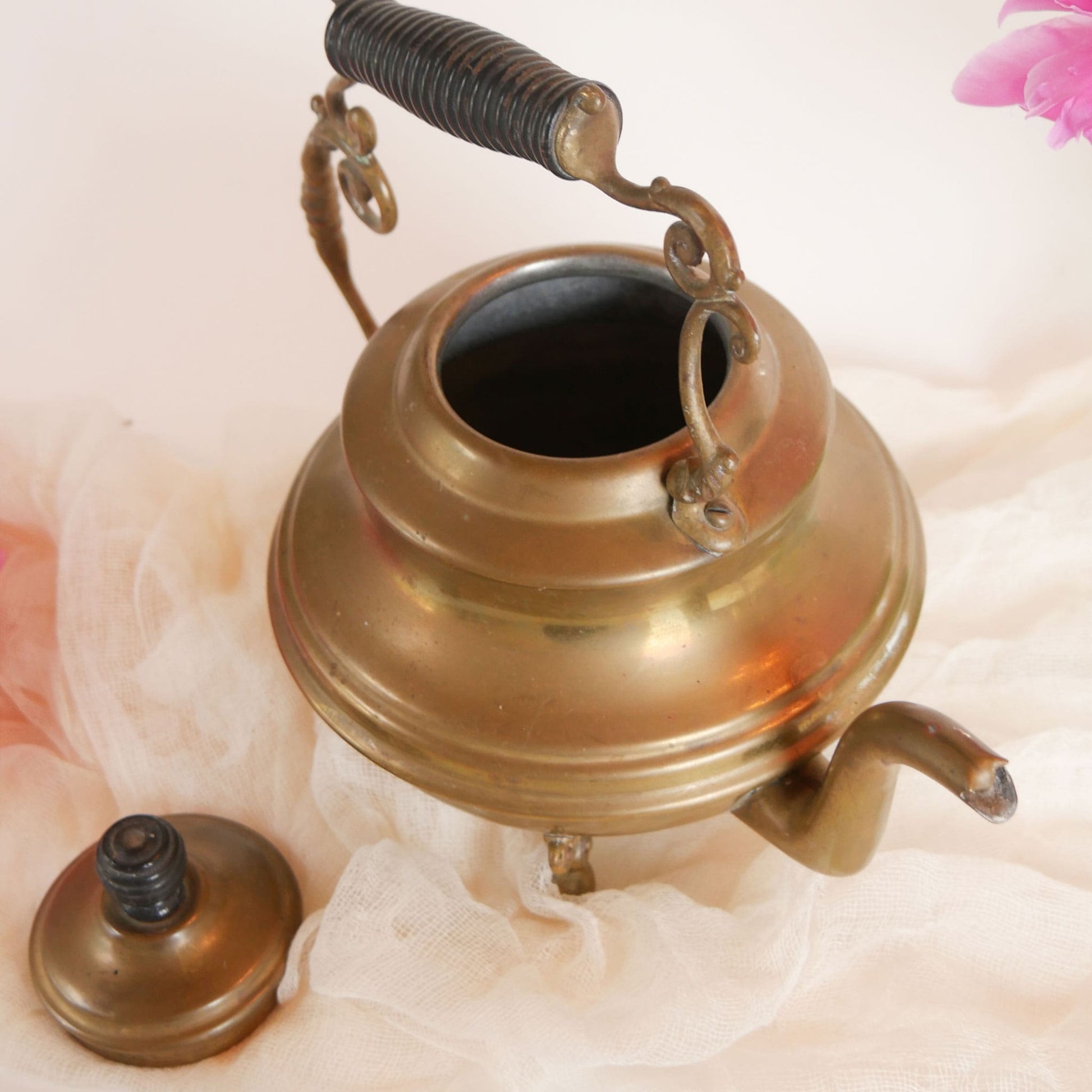Vintage 8.5in Ornate Brass Teapot, Vintage Brass Teapot, Vintage Brass, Farmhouse Decor, Vintage Farmhouse Decor