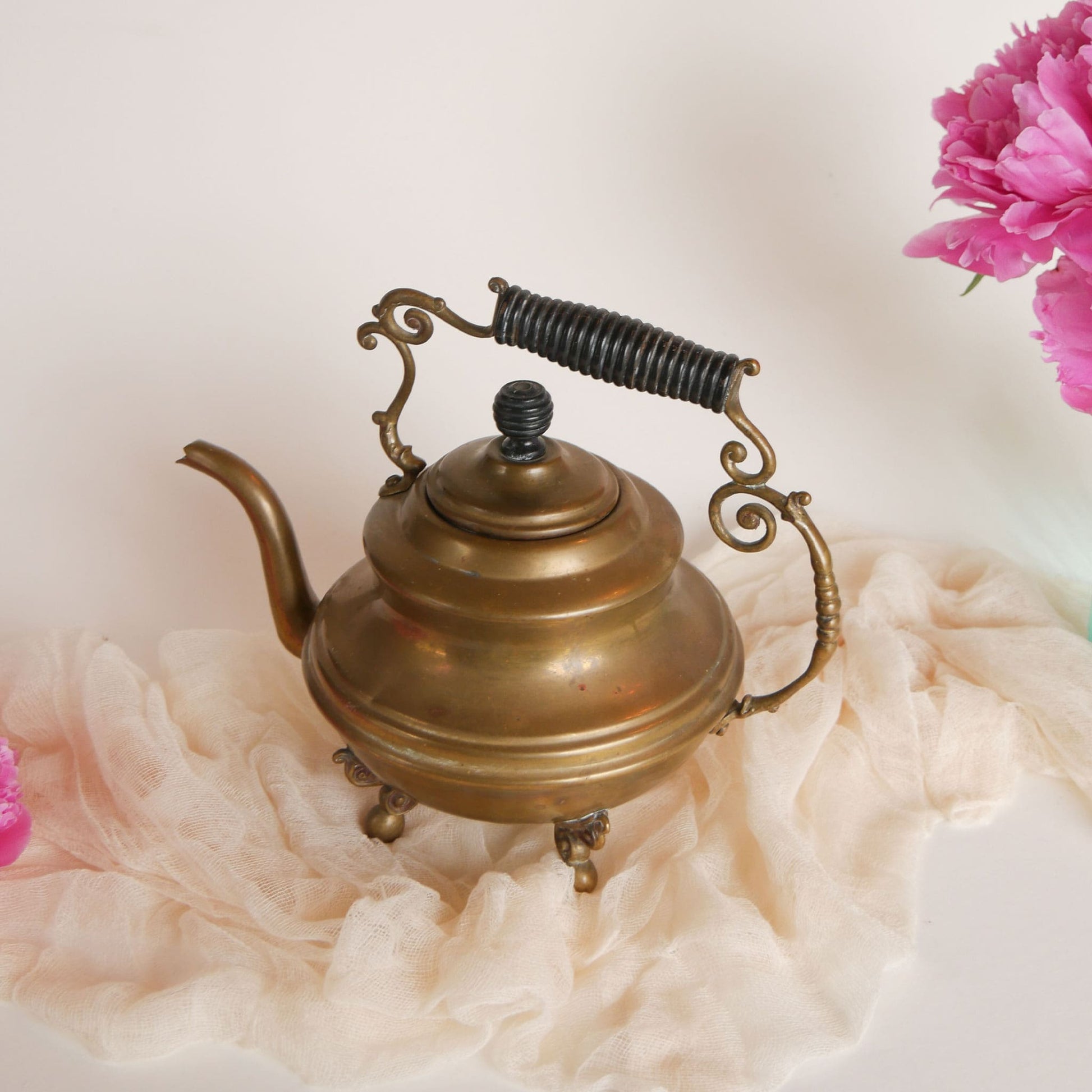 Vintage 8.5in Ornate Brass Teapot, Vintage Brass Teapot, Vintage Brass, Farmhouse Decor, Vintage Farmhouse Decor