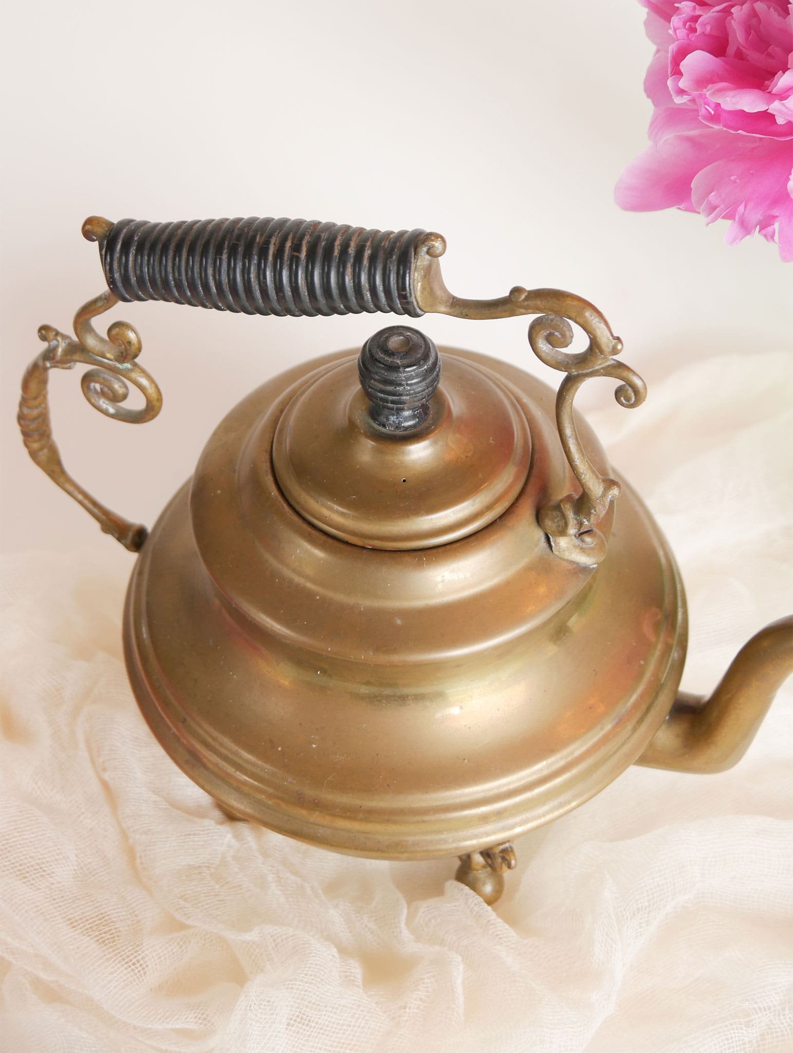 Vintage 8.5in Ornate Brass Teapot, Vintage Brass Teapot, Vintage Brass, Farmhouse Decor, Vintage Farmhouse Decor