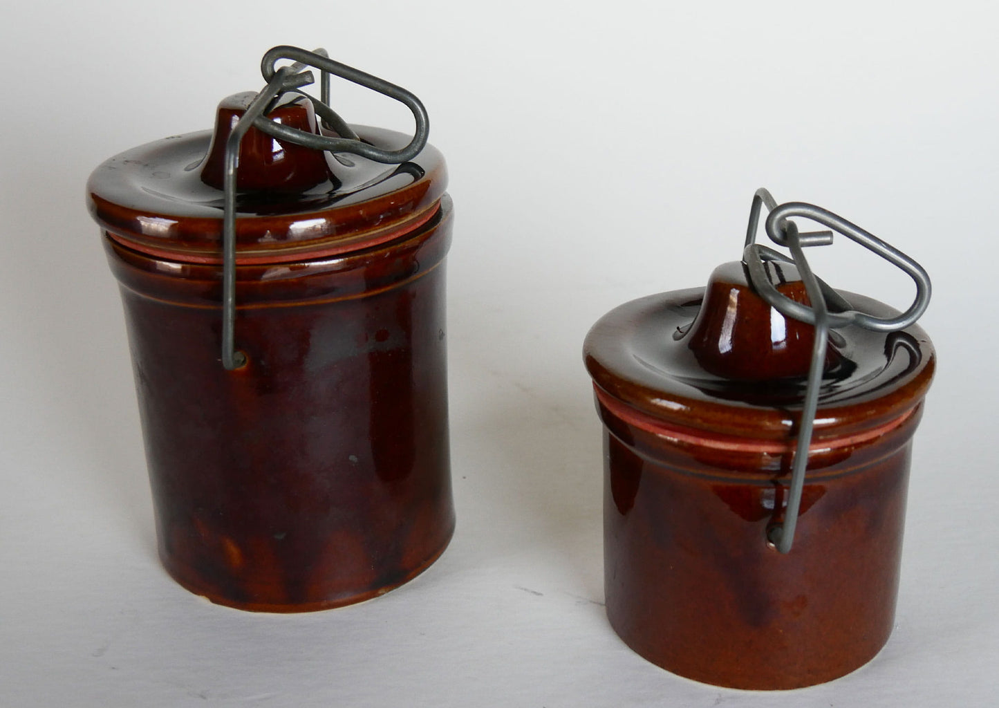 Vintage Brown Butter Crock with Lid, Vintage Brown Cheese Crock and lid with fastener, Vintage Home DEcor, Vintage Kitchen Decor