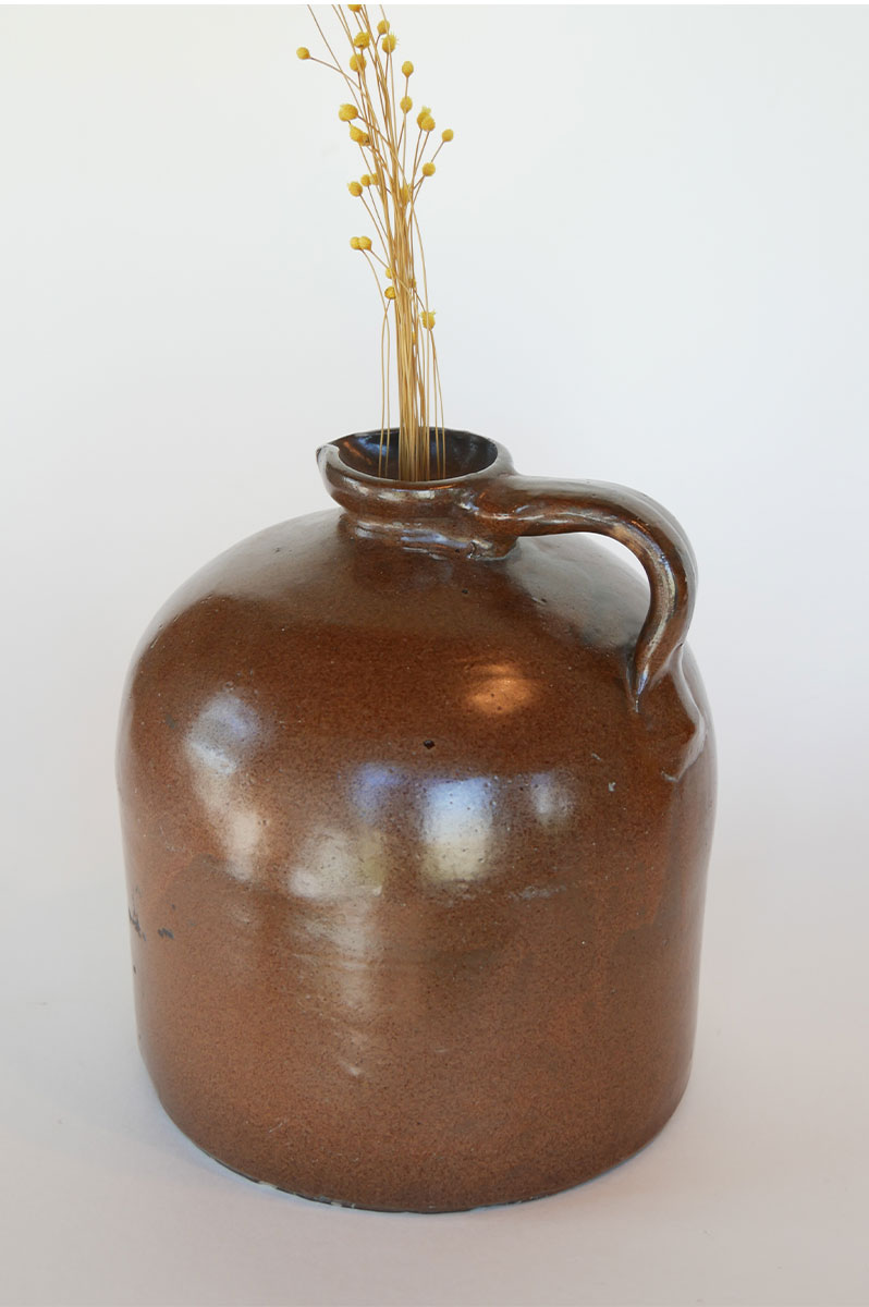 Vintage 9in Brown Jug Stoneware