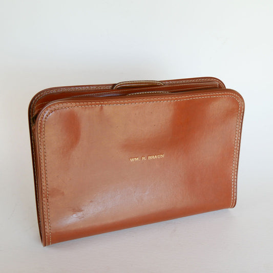 Vintage Brown Leather Briefcase, Vintage Bag, Vintage Leather Bag, Vintage Leather Handbag, Vintage Camel Leather Briefcase, Vintage Leather Briefcase, Vintage Camel Leather Portfolio, Vintage Leather Porfolio, VIntage CHevy Salesman Memorbilia