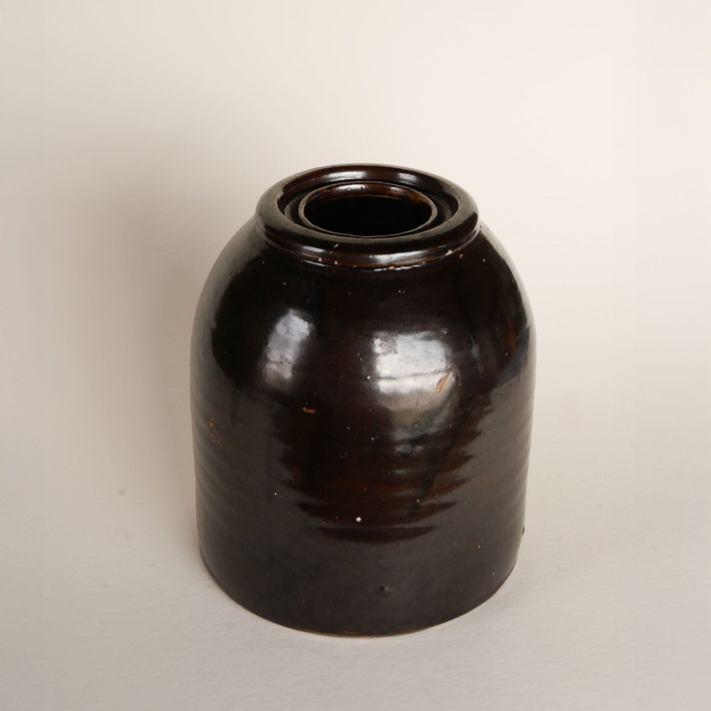Vintage Dark Brown Salt Glazed Stoneware Jar, Primitive Brown Stoneware, Vintage Brown Stoneware, Primitive Salt Glazed Stoneware, Vintage Salt Glazed Stoneware Crock, Brown Crock, Vintage Farmhouse Kitchen Stoneware