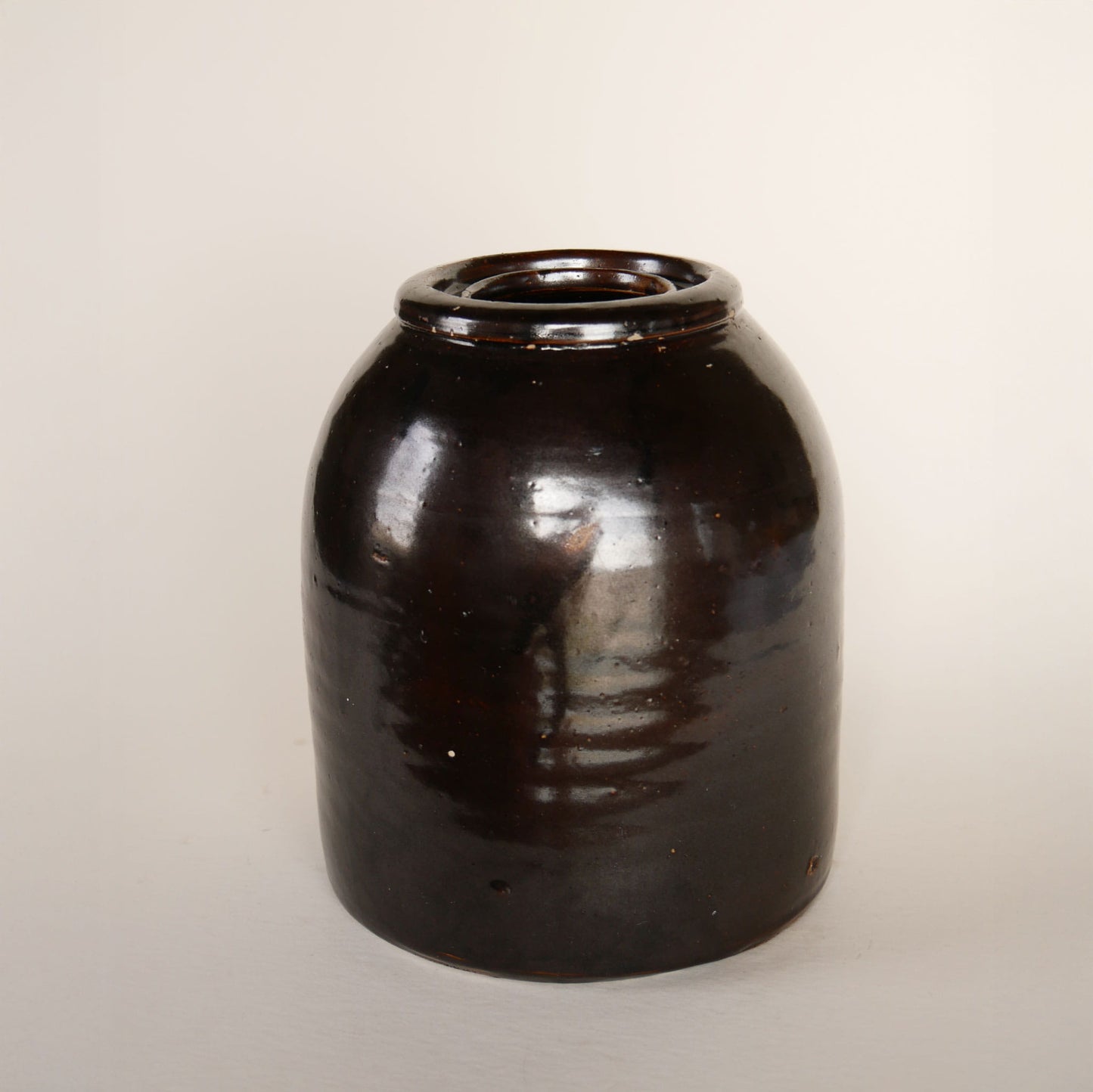 Vintage Dark Brown Salt Glazed Stoneware Jar, Primitive Brown Stoneware, Vintage Brown Stoneware, Primitive Salt Glazed Stoneware, Vintage Salt Glazed Stoneware Crock, Brown Crock, Vintage Farmhouse Kitchen Stoneware