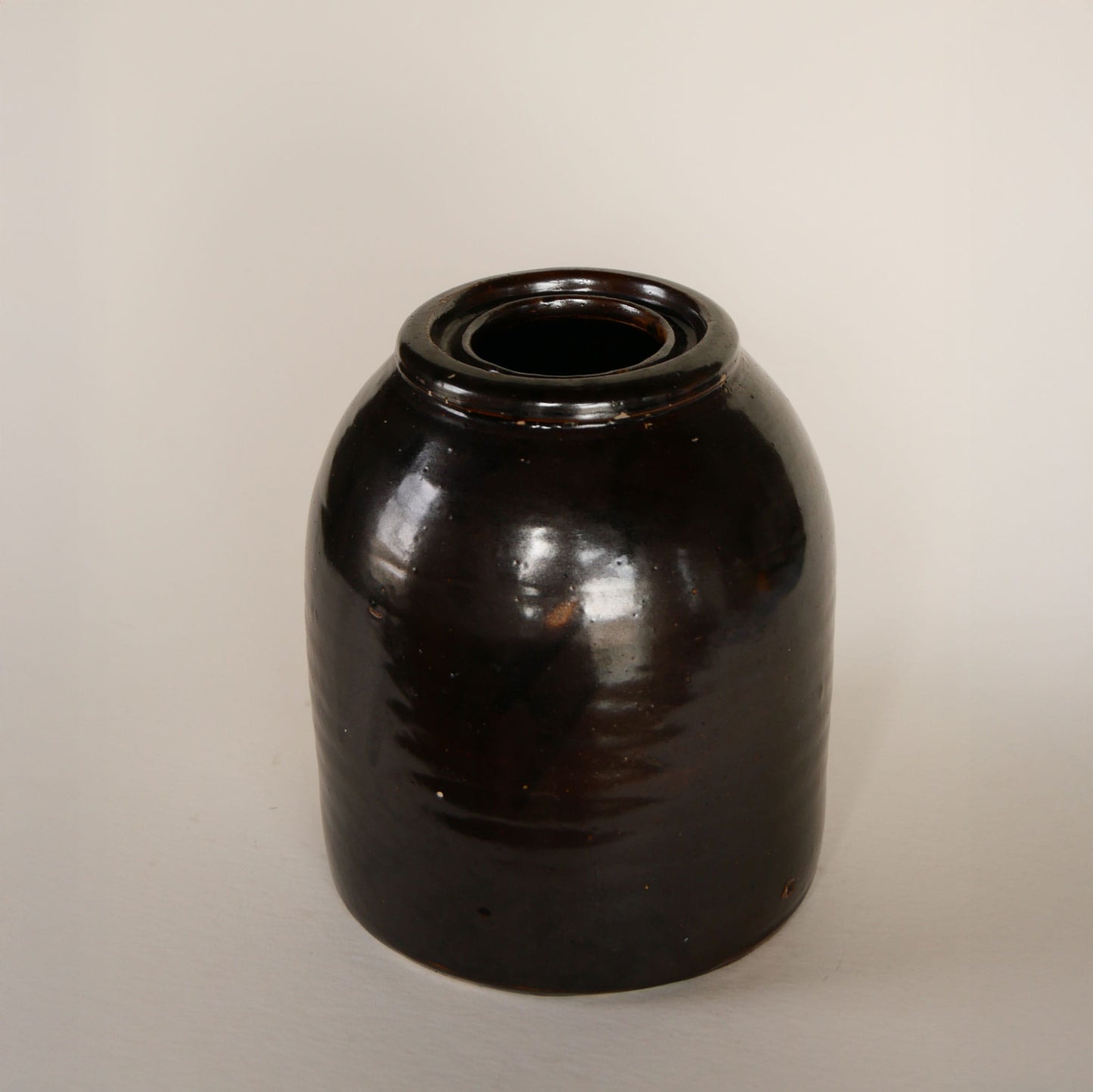 Vintage Dark Brown Salt Glazed Stoneware Jar, Primitive Brown Stoneware, Vintage Brown Stoneware, Primitive Salt Glazed Stoneware, Vintage Salt Glazed Stoneware Crock, Brown Crock, Vintage Farmhouse Kitchen Stoneware