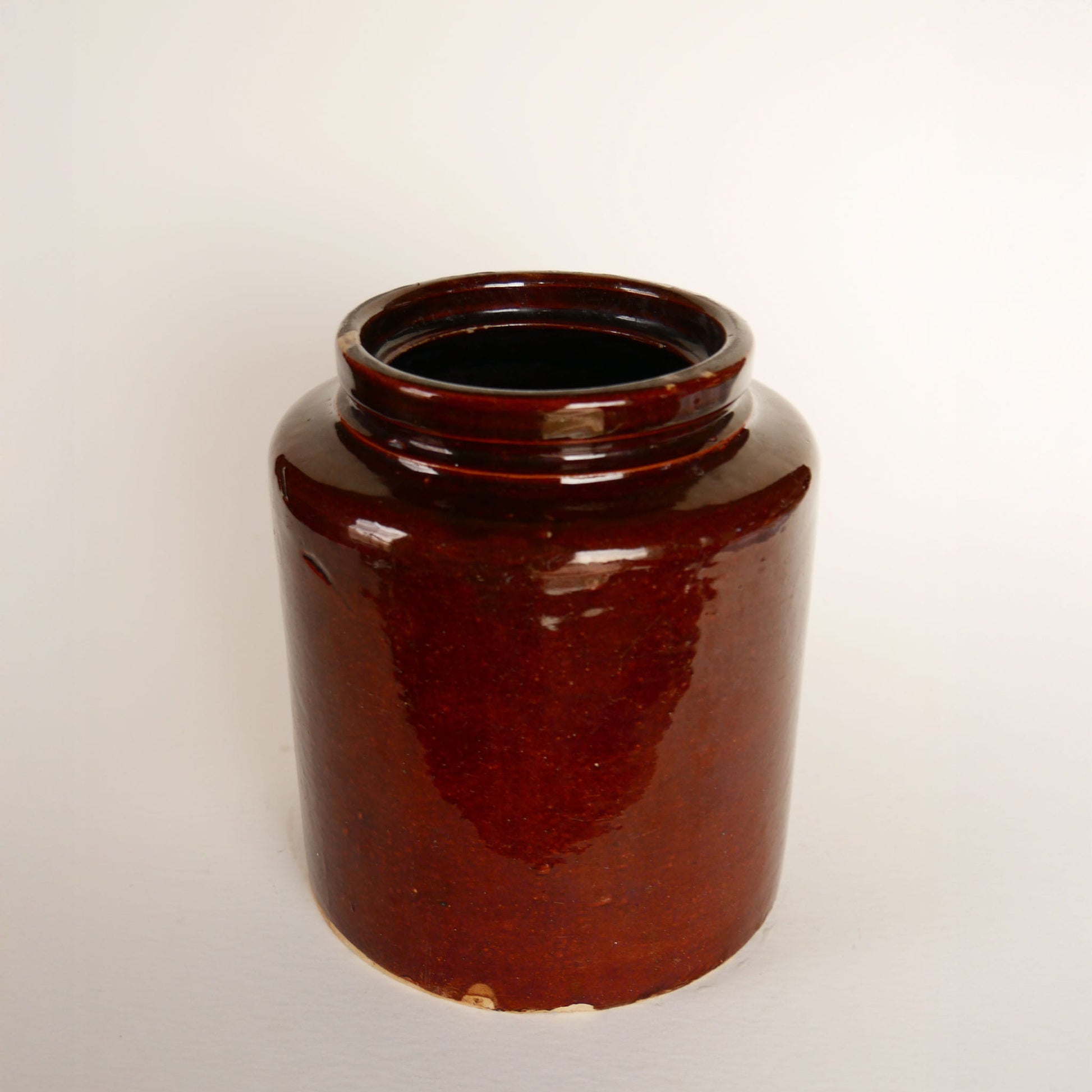 Vintage Brown Salt Glazed Stoneware Jar, Primitive Brown Stoneware, Vintage Brown Stoneware, Primitive Salt Glazed Stoneware, Vintage Salt Glazed Stoneware Crock, Brown Crock, Vintage Farmhouse Kitchen Stoneware
