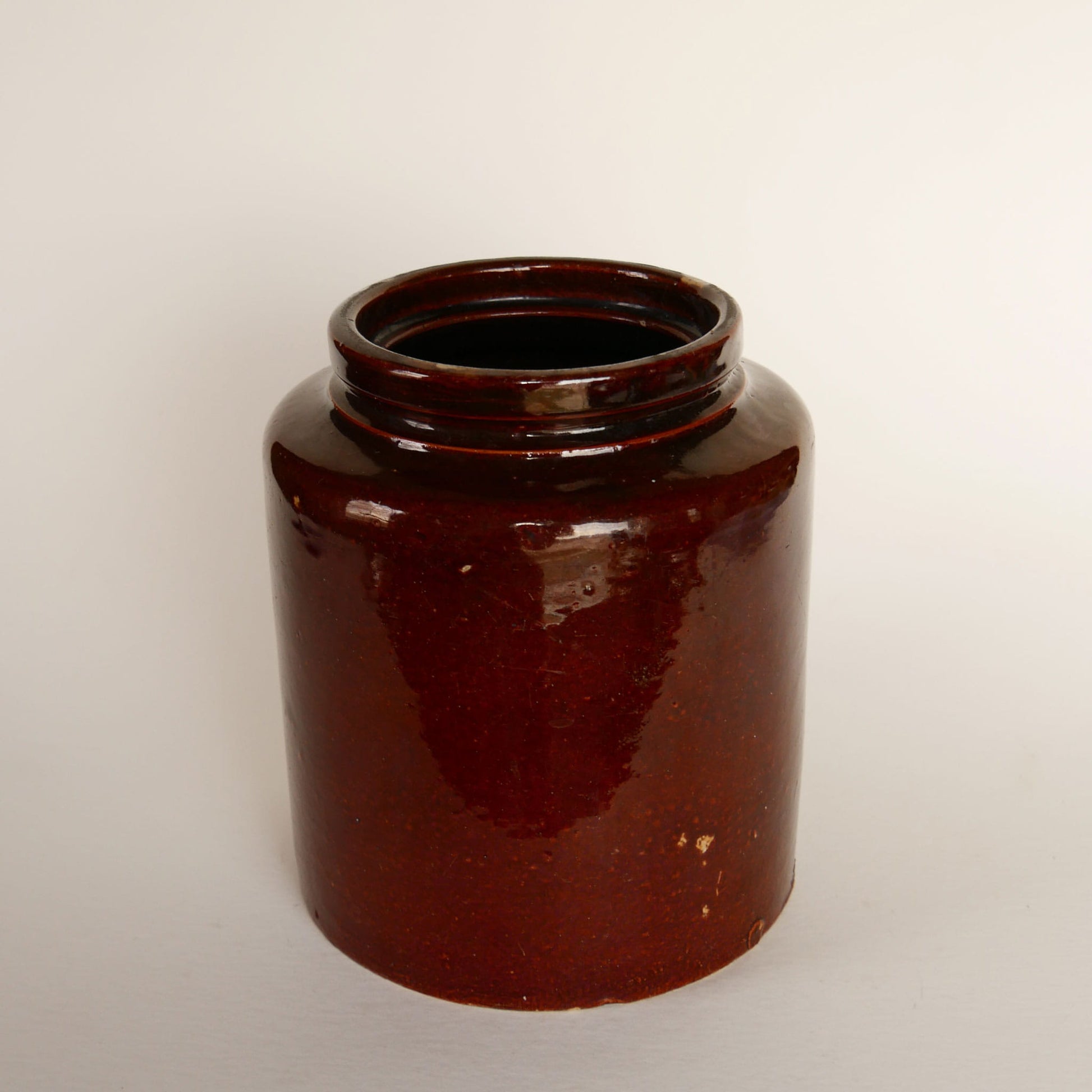 Vintage Brown Salt Glazed Stoneware Jar, Primitive Brown Stoneware, Vintage Brown Stoneware, Primitive Salt Glazed Stoneware, Vintage Salt Glazed Stoneware Crock, Brown Crock, Vintage Farmhouse Kitchen Stoneware