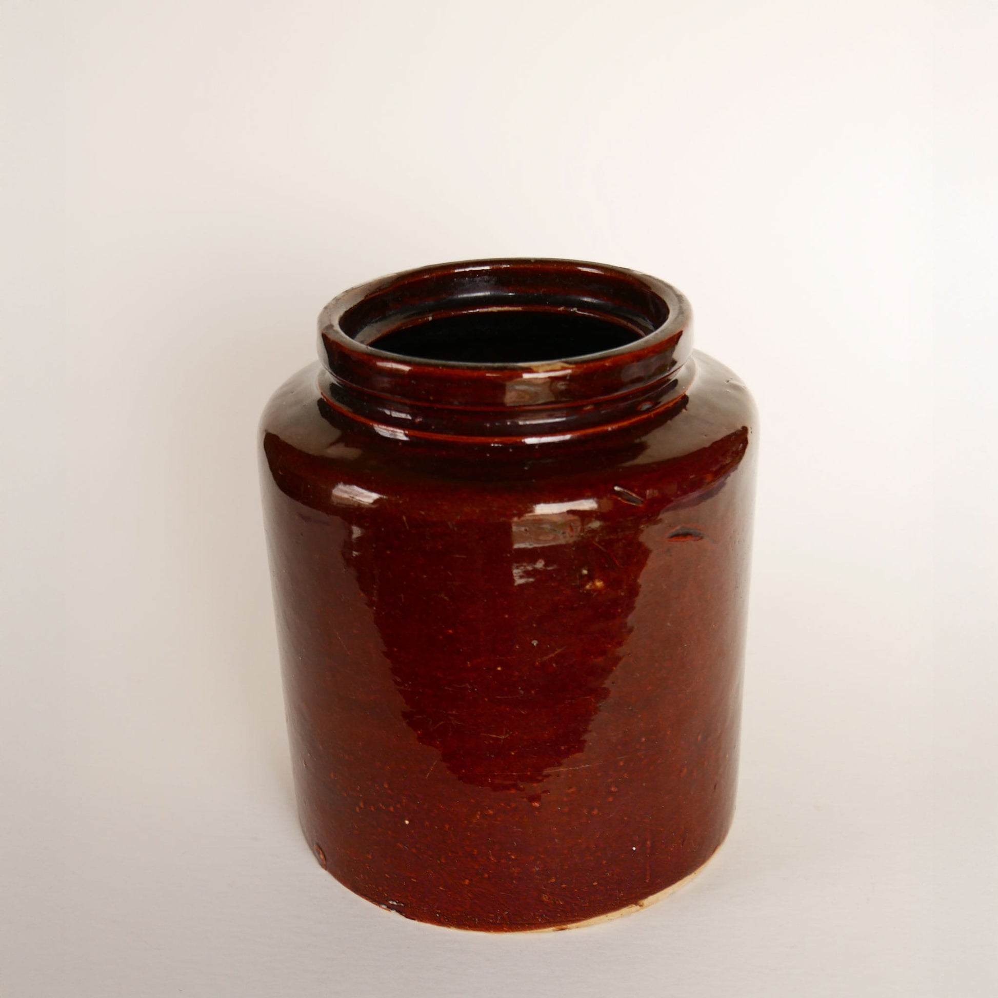 Vintage Brown Salt Glazed Stoneware Jar, Primitive Brown Stoneware, Vintage Brown Stoneware, Primitive Salt Glazed Stoneware, Vintage Salt Glazed Stoneware Crock, Brown Crock, Vintage Farmhouse Kitchen Stoneware