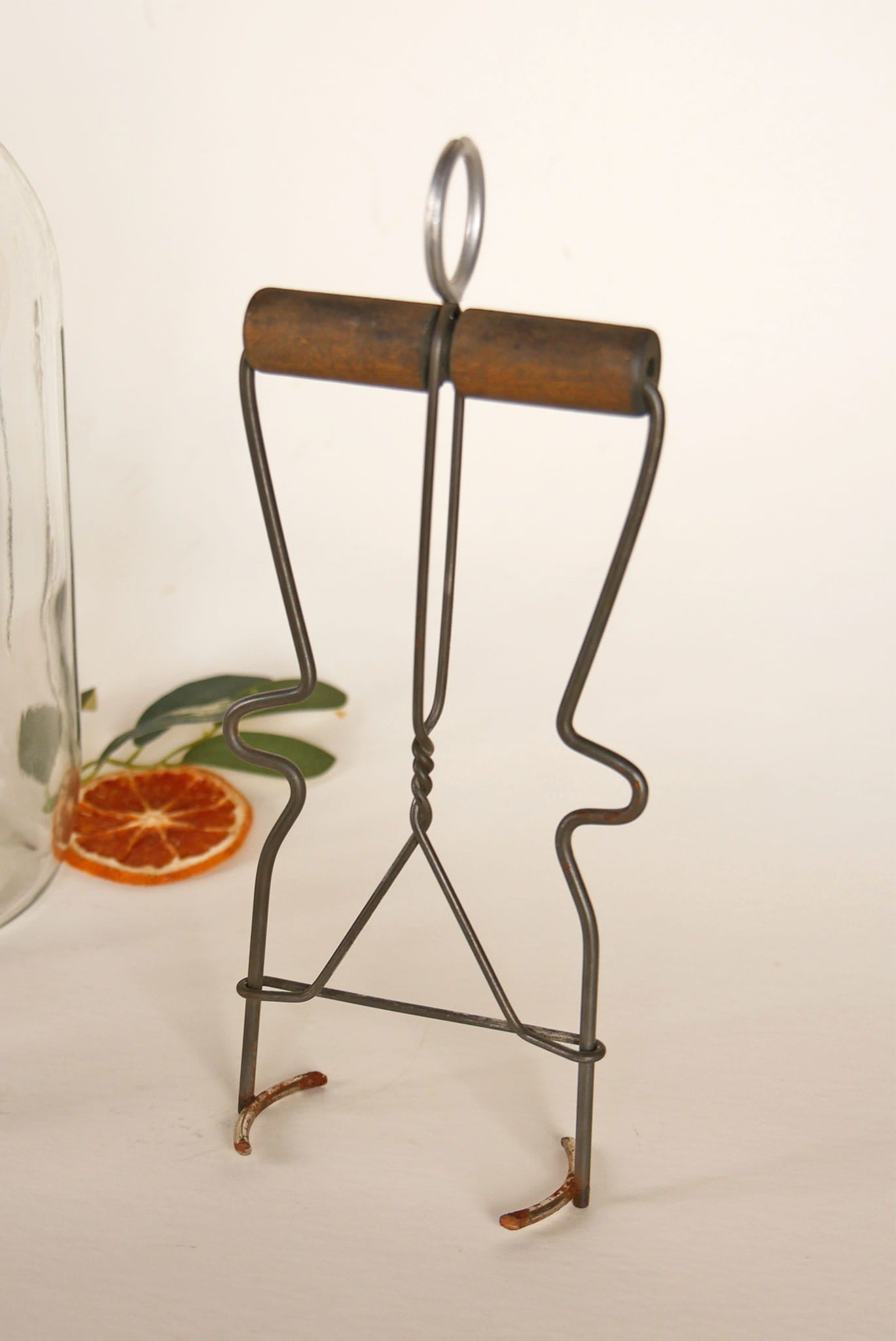 1940s Vintage Wire and Wooden Handle Canning Jar Lifter, Farmhouse Canning Decor, Vintage Canning Decor, Antique Canning Decor, Vintage Canning Jar HOlder, Primitive Canning Decor