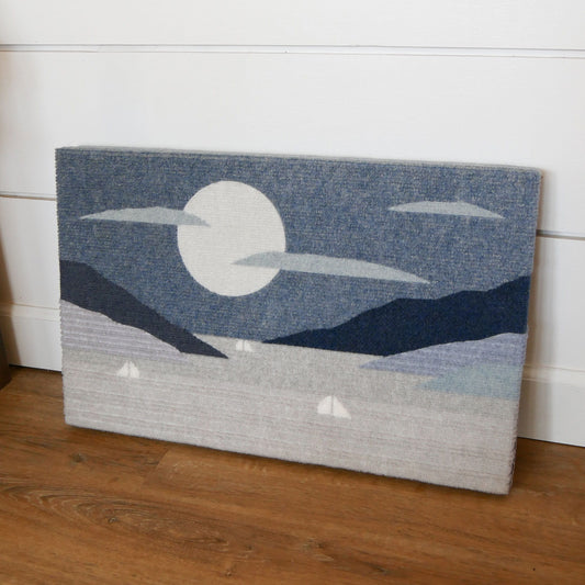 Vintage Carpet Wrapped Ocean Scene Wall Decor, Vintage Modern Nautical Wall Decor, Vintage Carpet Ocean Landscape Wall Hanging, Vintage Ocean Wall Decor, Vintage Nautical Wall Decor, Vintage Home Decor, Vintage Wall DEcor