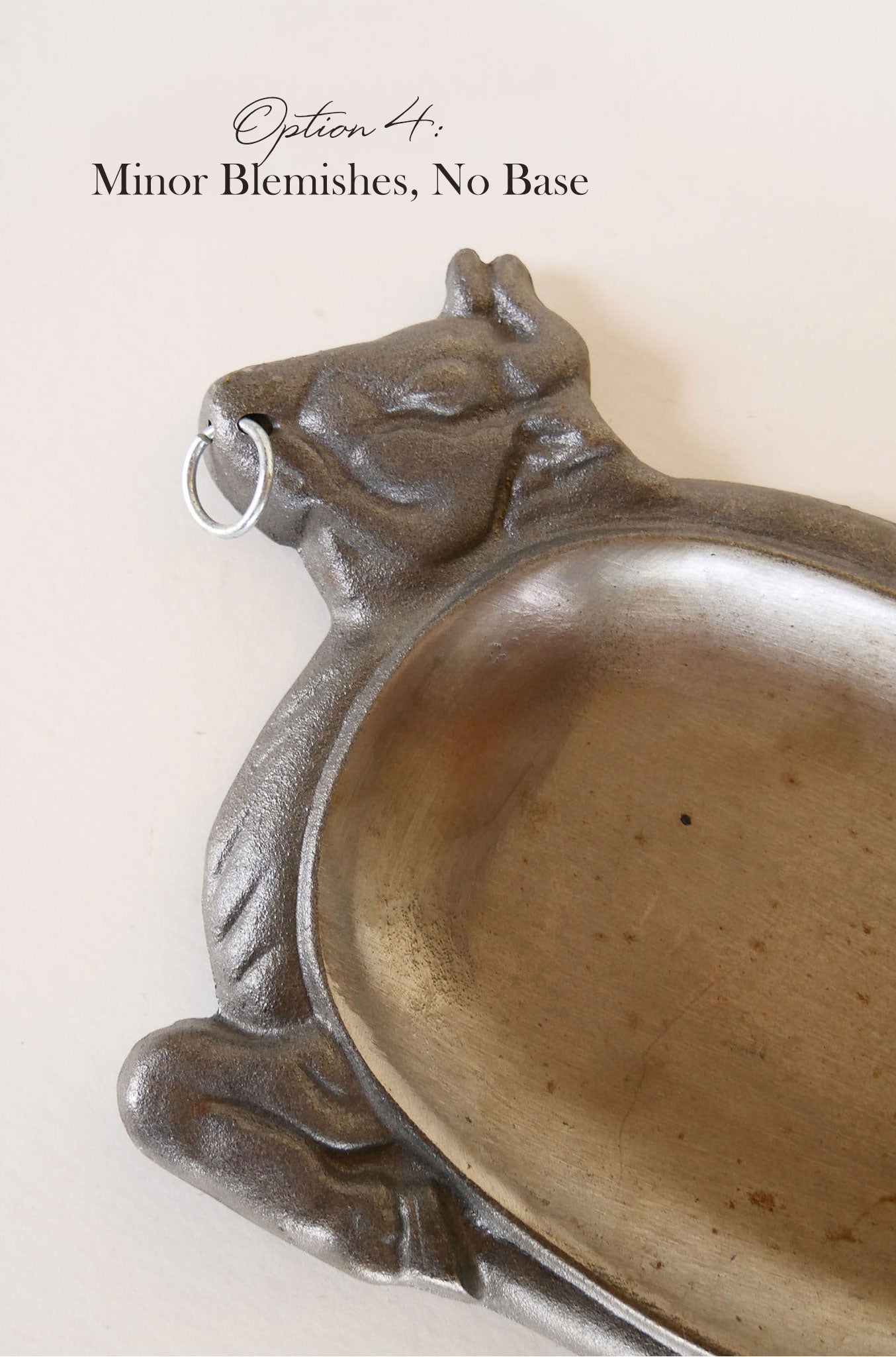 Cast Iron Bull Steak Plate with Wood Base