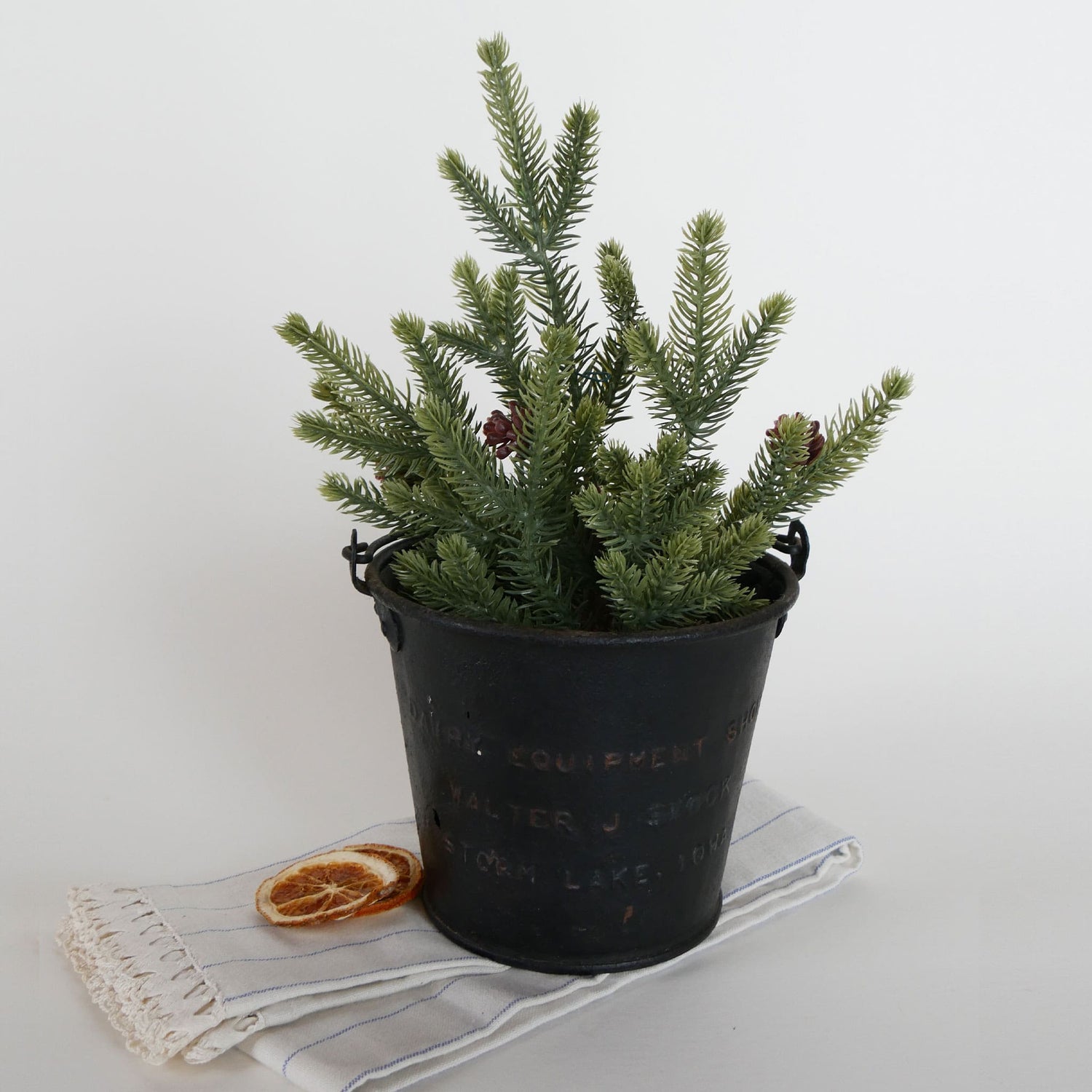 Iowa Dairy Bucket, Vintage Farmhouse Dairy Bucket, Cast Iron Bucket, Vintage Farmhouse Decor