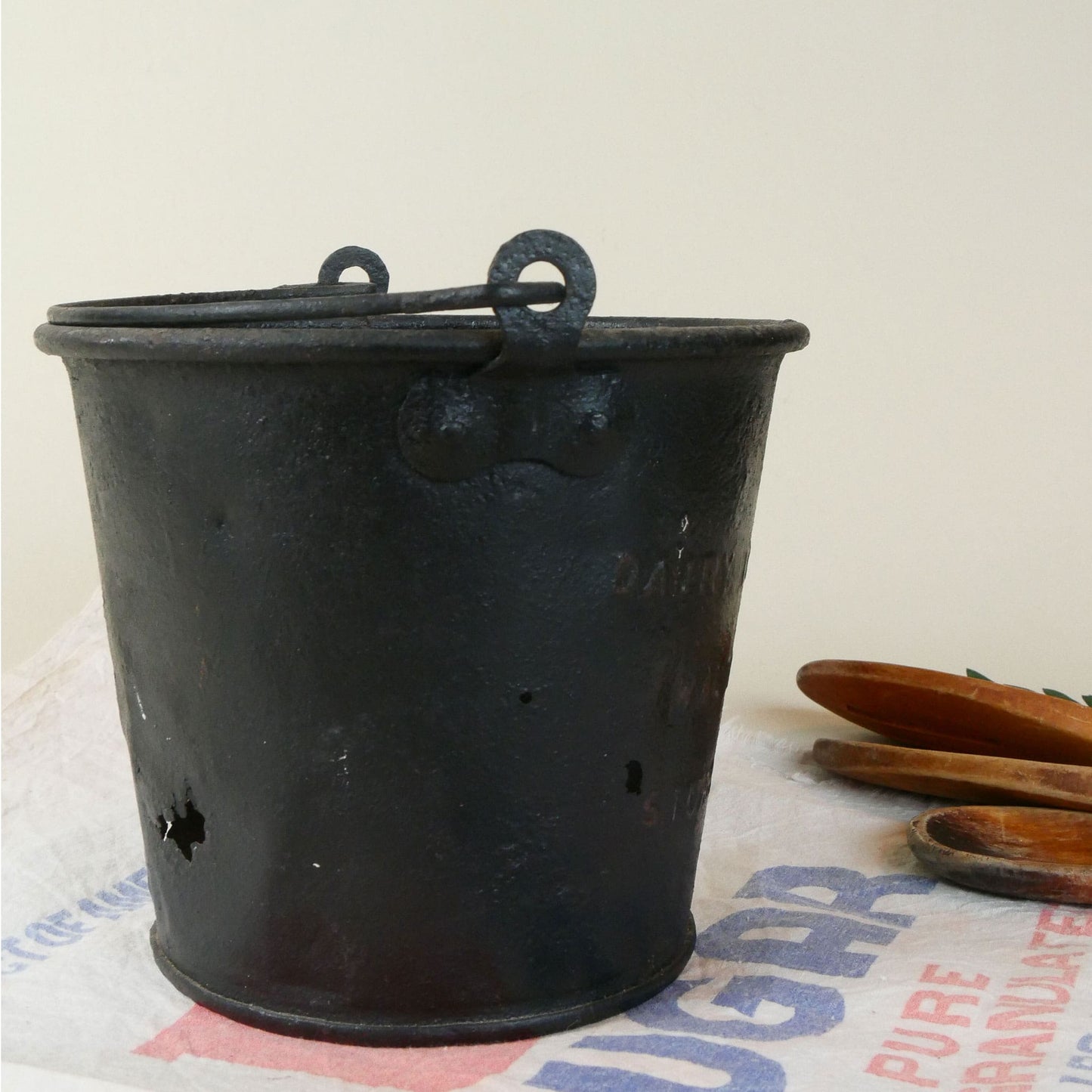 Vintage Dairy Equipment Bucket, Storm Lake, IA