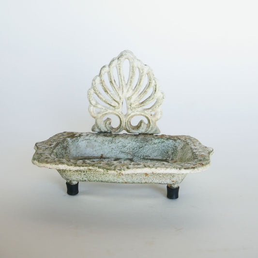 Vintage Cast Iron Shell Soap Dish, Vintage Cast Iron Soap Dish Vintage Nautical Decor Coastal Bathroom Decor