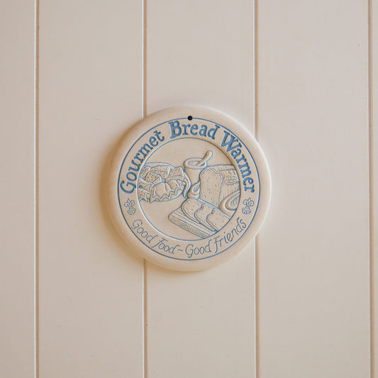 Vintage Blue and White Cermanic Bread Warmer Trivet, Country Kitchen Decor, Vintage Country Kitchen Decor, VIntage Bread Plaque DEcor, Vintage Bread Decor, Vintage Kitchen Decor