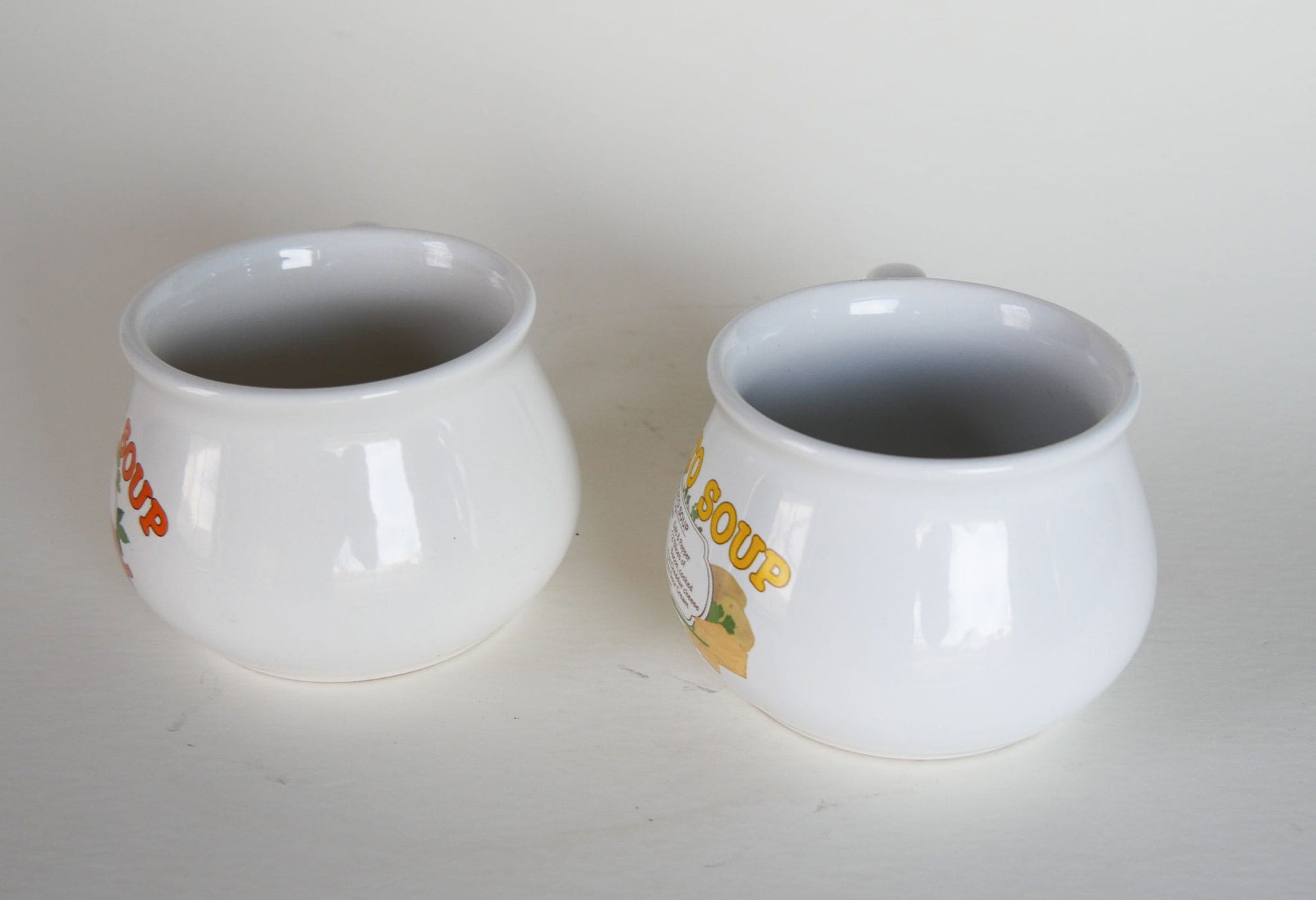 Vintage Potato and Chicken Noodle Soup Mugs, Vintage Ceramic Potato Soup Recipe Mug, Vintage Chicken Noodle Soup Recipe Mug, Vintage Home Decor, Vintage Kitchen Decor