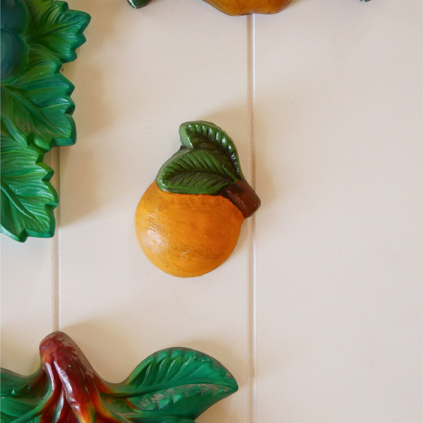Vintage Fruit Chalkware Collection, Fruite Chalkware, VIntage Fruit Plaques, Vintage Fruit Wall Decor, Vintage Fruit Wall Plaque, Vintage Fruit Collection, Vintage Retro Kitchen Decor