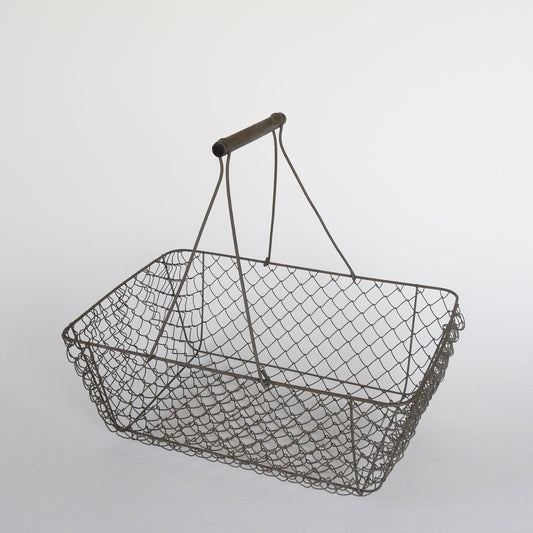 Vintage Chicken Wire Handle Gathering Basket, Vintage Wire Egg Basket, Vintage Wire Basket, Vintage Wire Gathering Basket, Vintage Egg Basket, Vintage Wire Egg Basket, Vintage Egg Basket