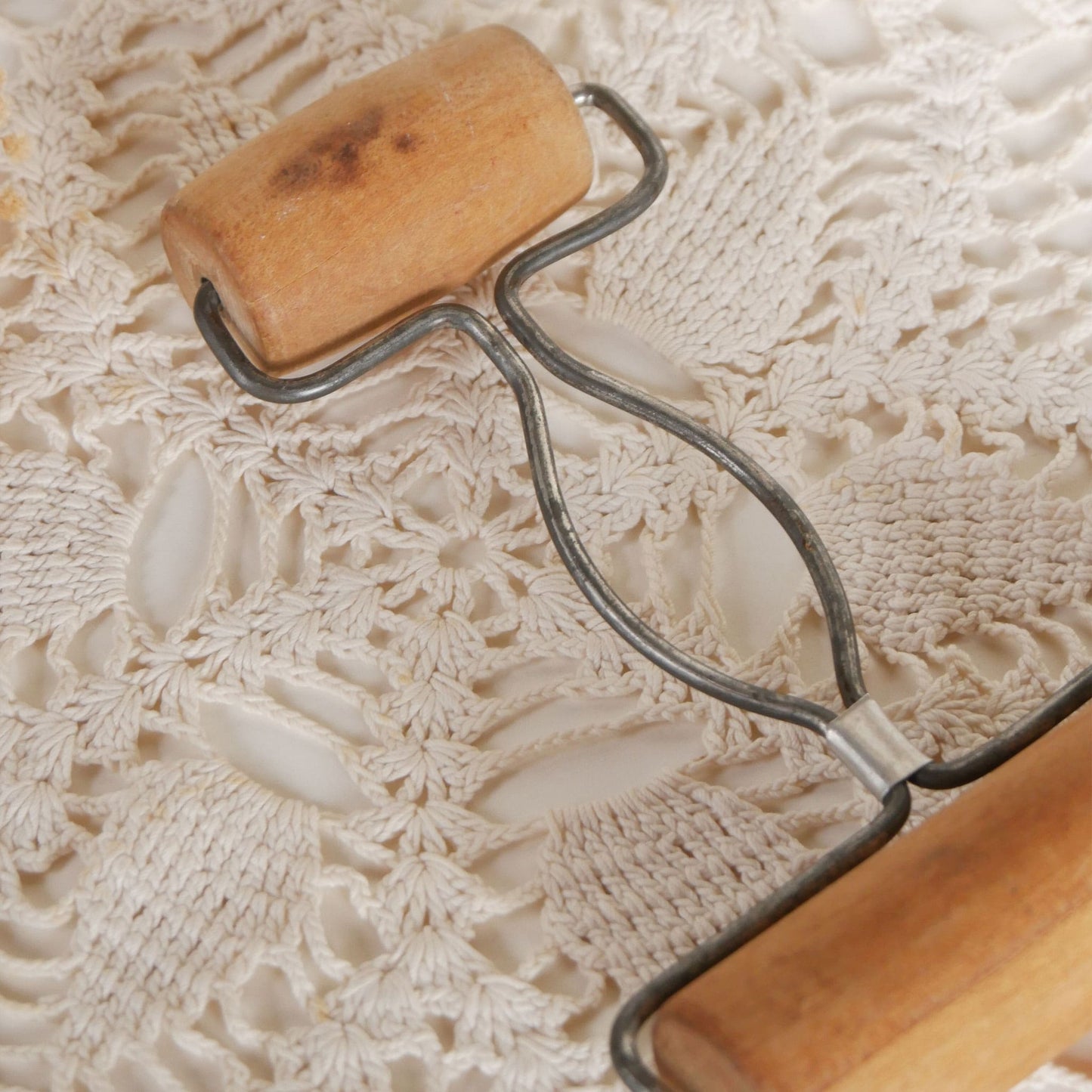 Vintage Wood Clay Roller, Vintage Pottery Roller, Primitive Tools, Vintage Primitive Tool Decor, Primitive Decor