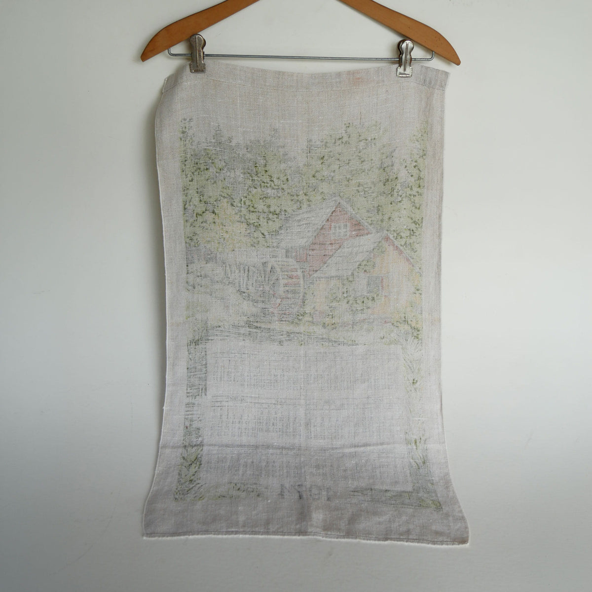 Vintage 1974 Scenic Linen Calendar Tea Towel, Vintage Farmhouse Kitchen, Farmhouse Kitchen Hand Towels, Vintage Calendar, Vintage 1974 Calendar, Vintage 1970s Towel