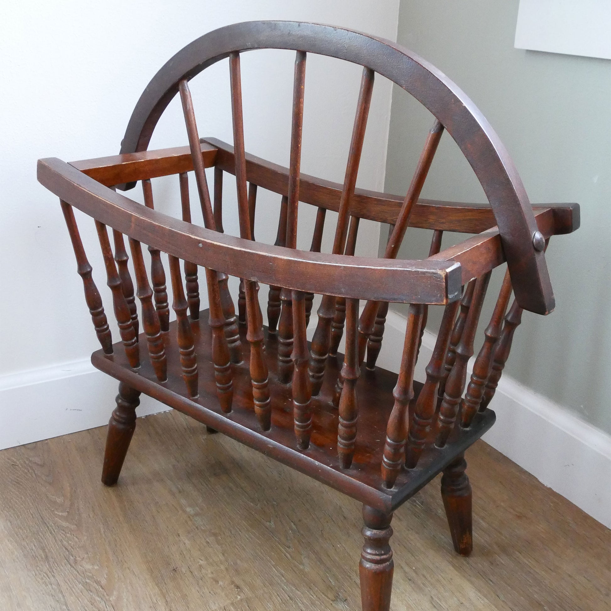 Primitive Wood Magazine Rack, Primitive Home Decor, Vintage Home Decor, Wood Magazine Rack