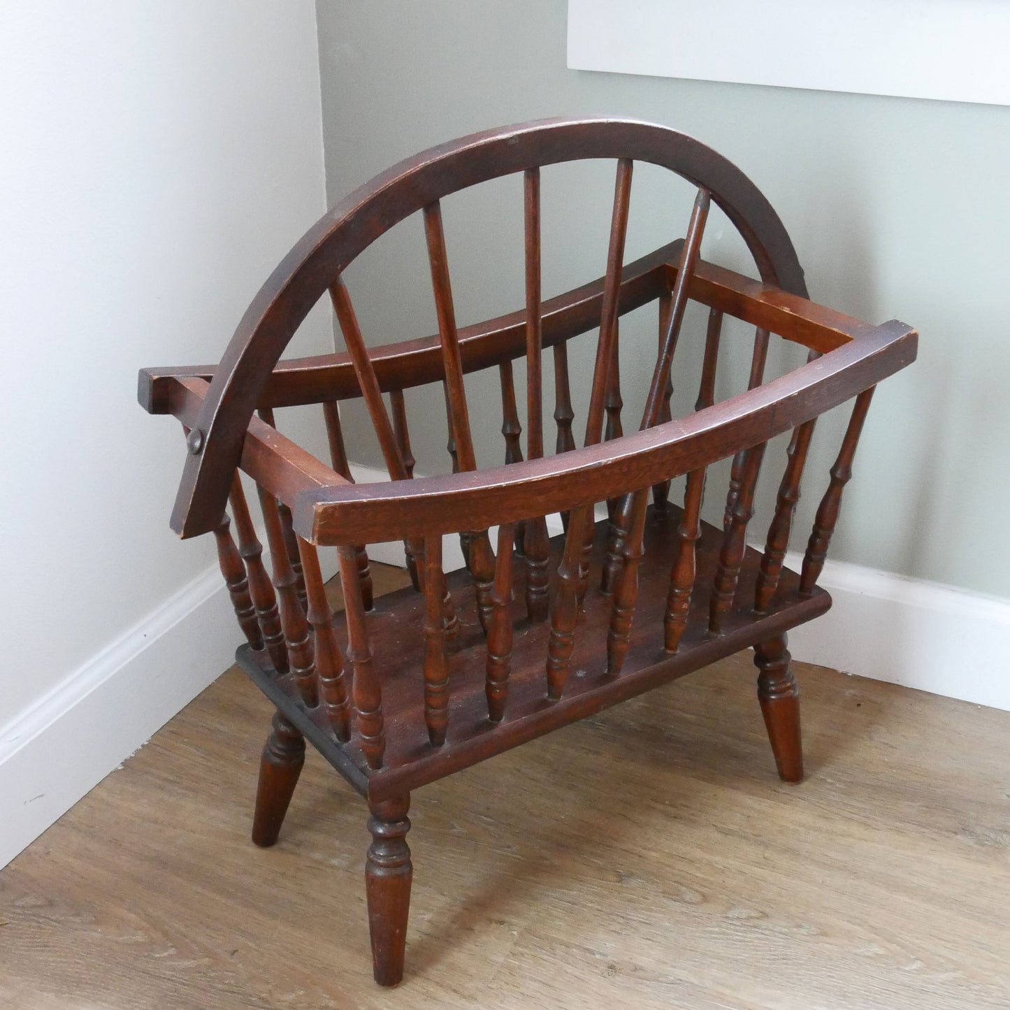 Primitive Wood Magazine Rack, Primitive Home Decor, Vintage Home Decor, Wood Magazine Rack