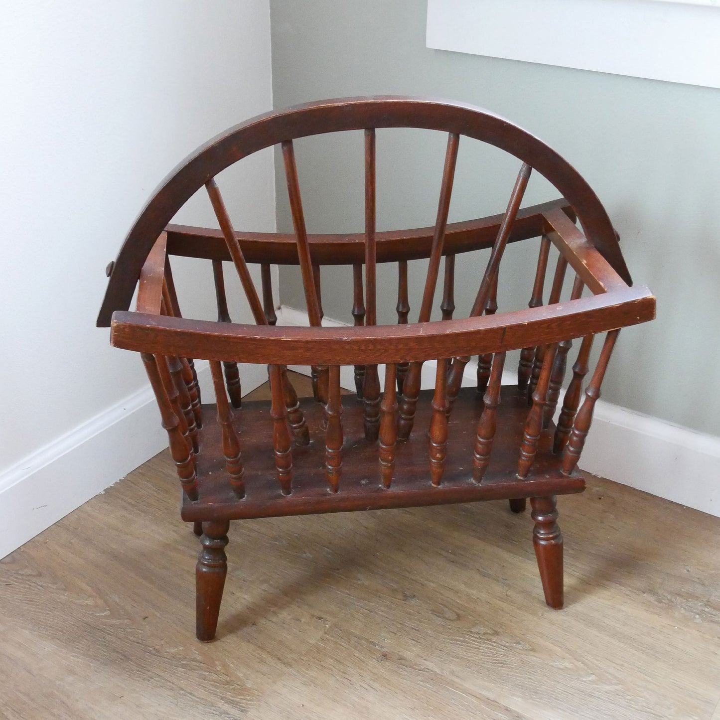 Primitive Wood Magazine Rack, Primitive Home Decor, Vintage Home Decor, Wood Magazine Rack