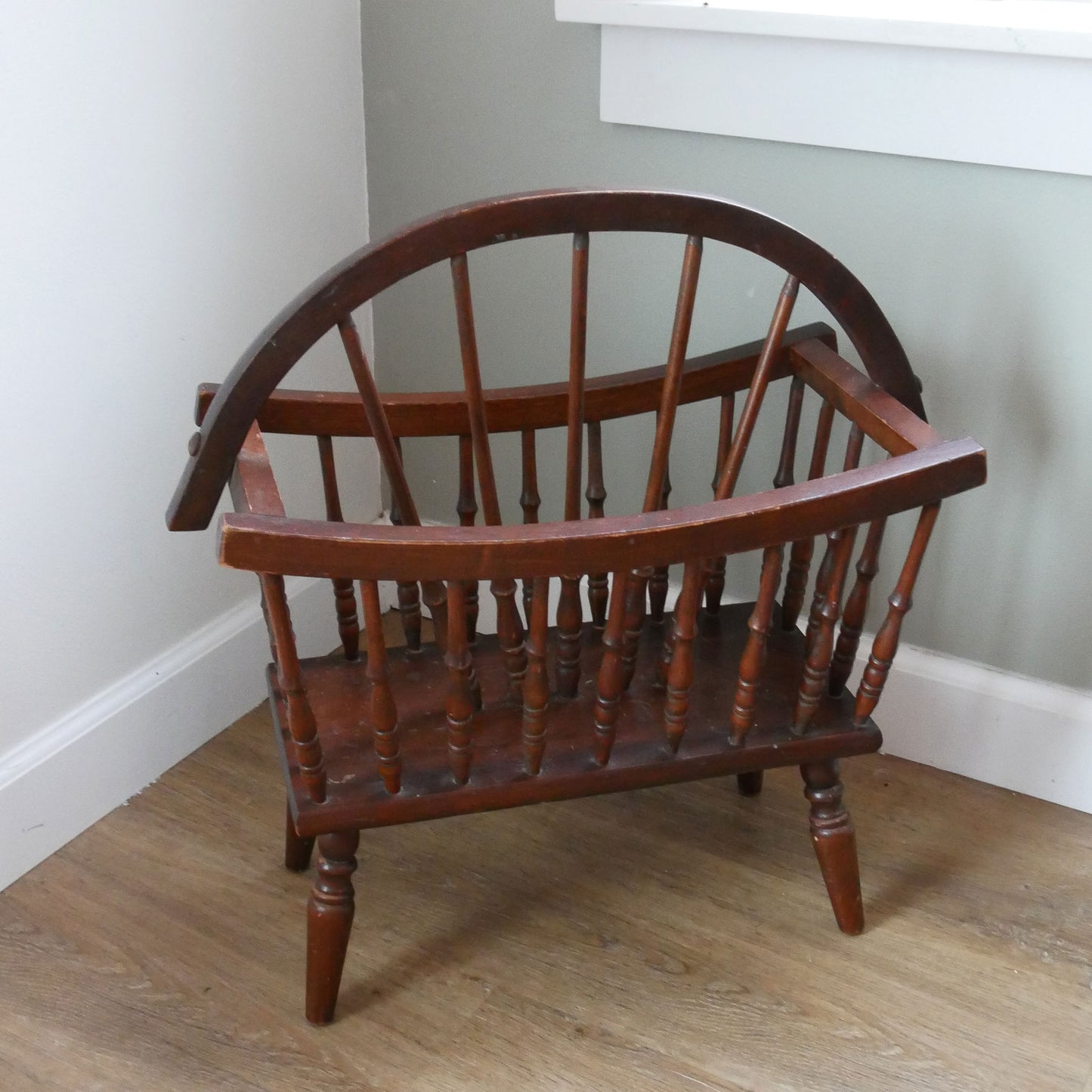 Primitive Wood Magazine Rack, Primitive Home Decor, Vintage Home Decor, Wood Magazine Rack