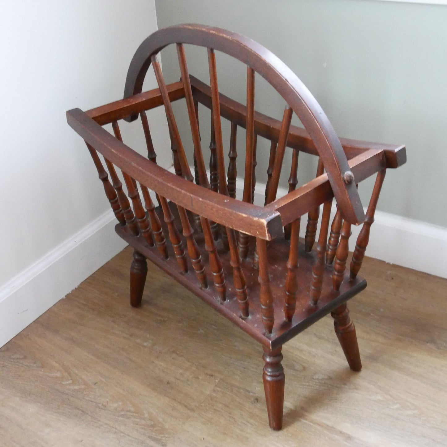 Primitive Wood Magazine Rack, Primitive Home Decor, Vintage Home Decor, Wood Magazine Rack