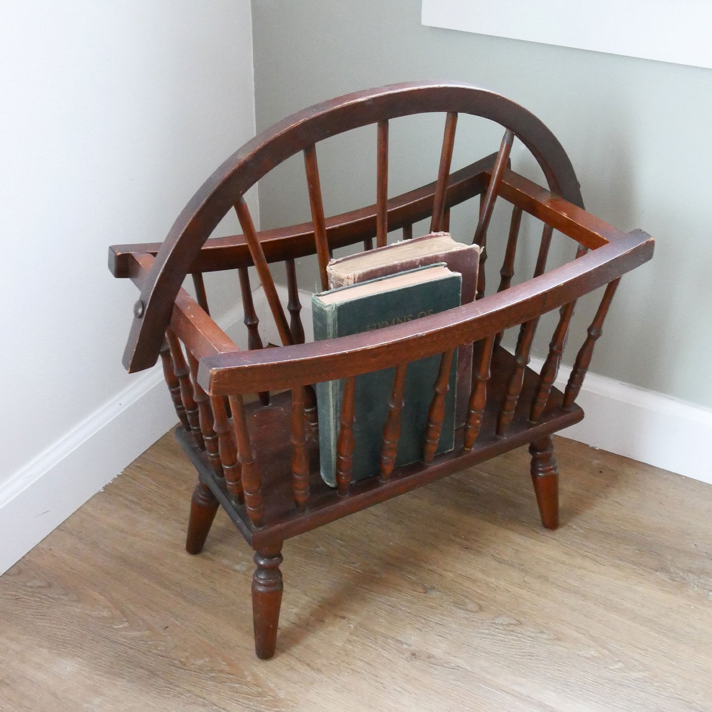 Primitive Wood Magazine Rack, Primitive Home Decor, Vintage Home Decor, Wood Magazine Rack
