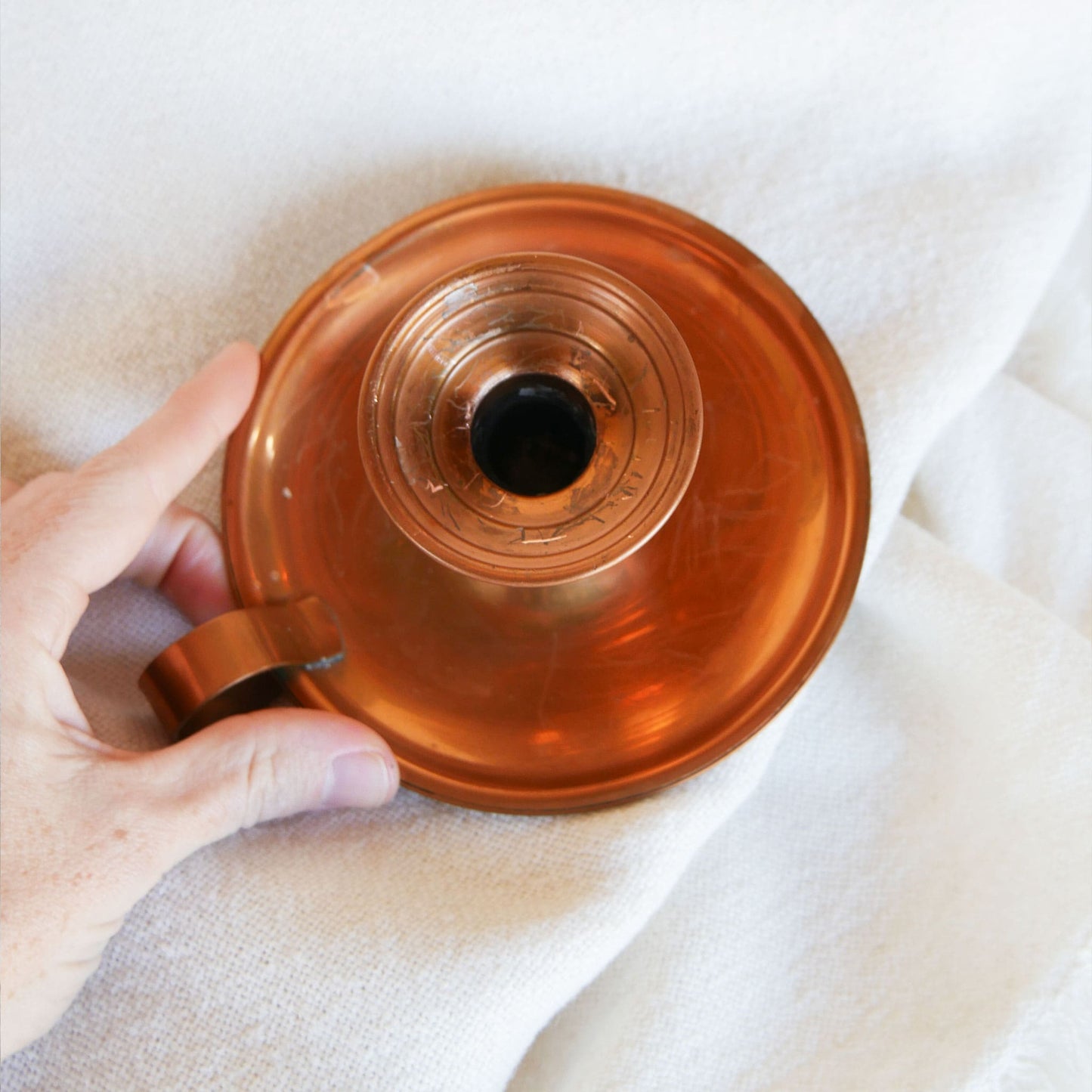 Vintage Copper Chamber Candlestick Holder, Vintage Chamber Candlestick Holder, Copper Candlestick holder