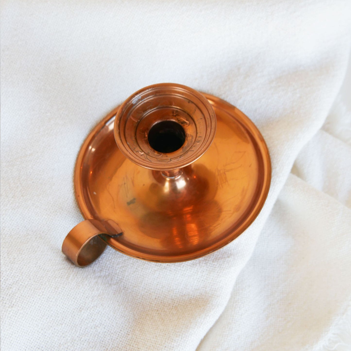 Vintage Copper Chamber Candlestick Holder, Vintage Chamber Candlestick Holder, Copper Candlestick holder