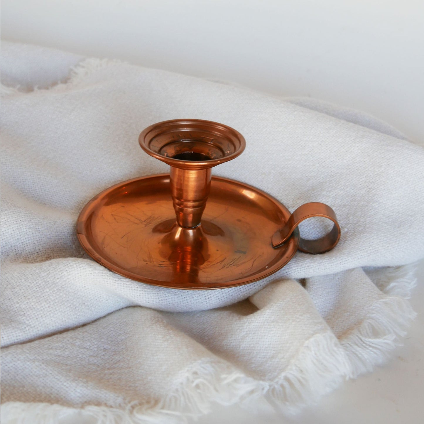Vintage Copper Chamber Candlestick Holder, Vintage Chamber Candlestick Holder, Copper Candlestick holder