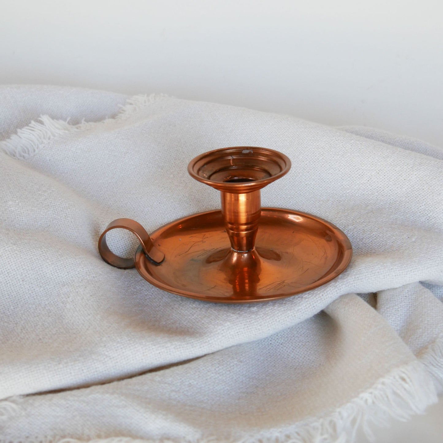Vintage Copper Chamber Candlestick Holder, Vintage Chamber Candlestick Holder, Copper Candlestick holder