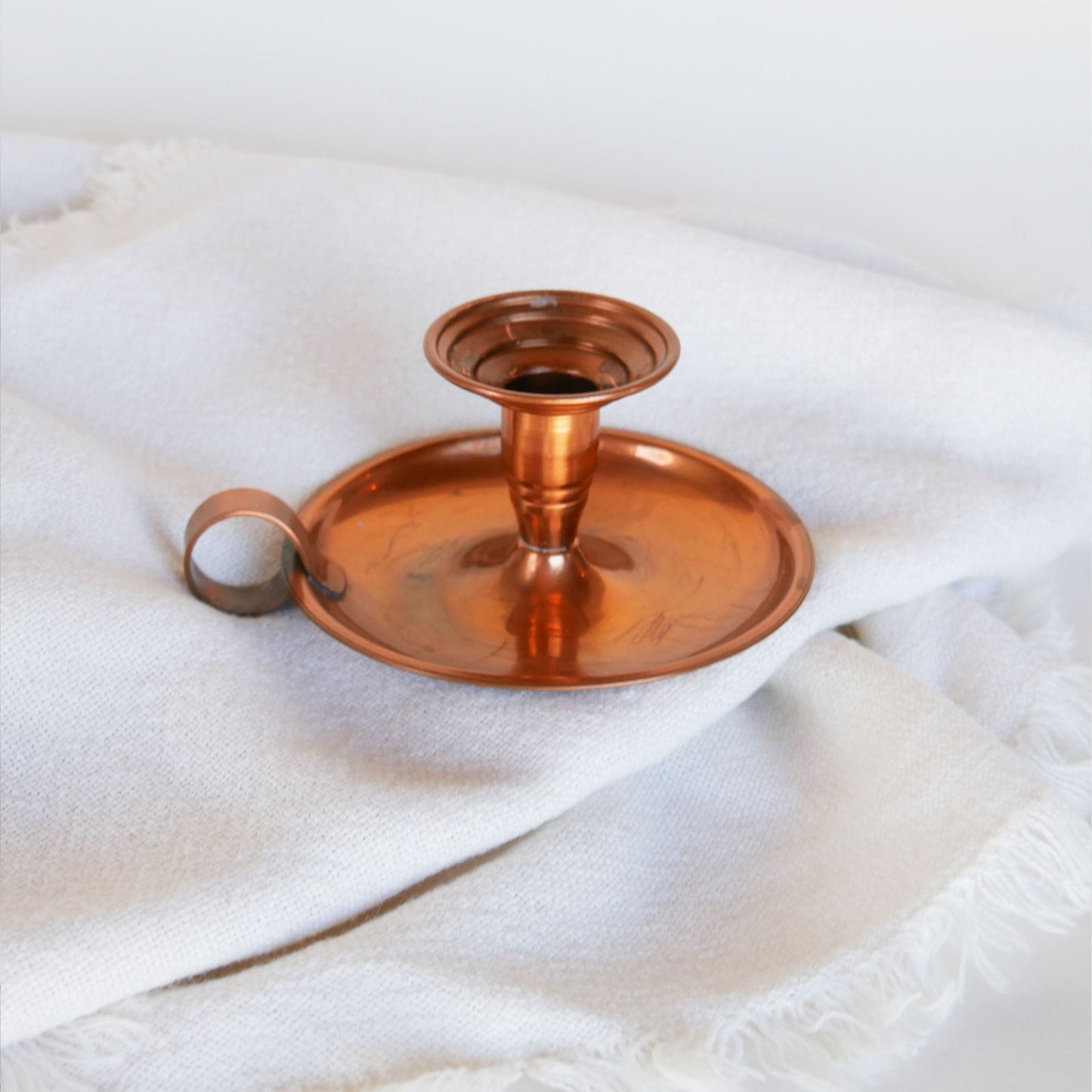 Vintage Copper Chamber Candlestick Holder, Vintage Chamber Candlestick Holder, Copper Candlestick holder
