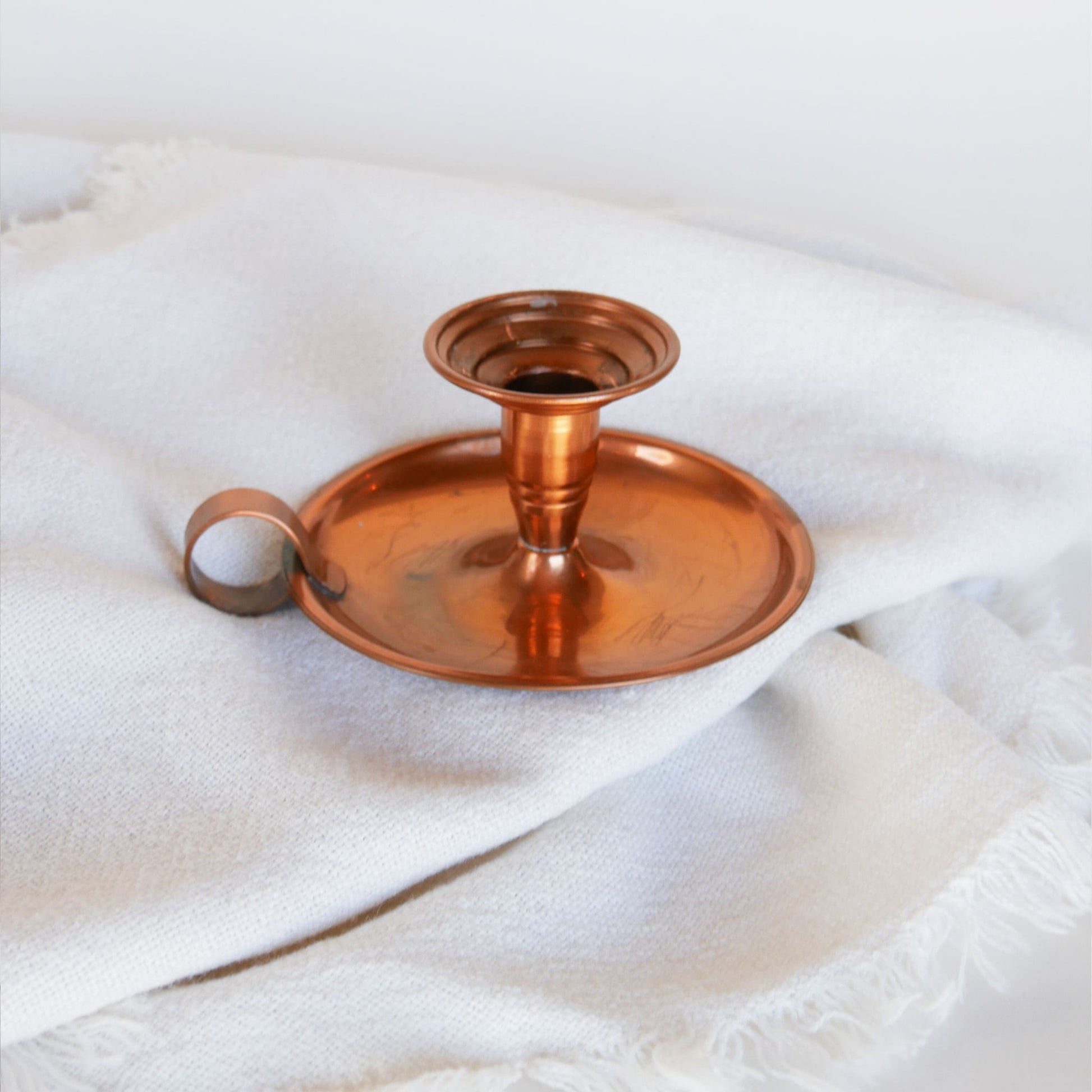 Vintage Copper Chamber Candlestick Holder, Vintage Chamber Candlestick Holder, Copper Candlestick holder