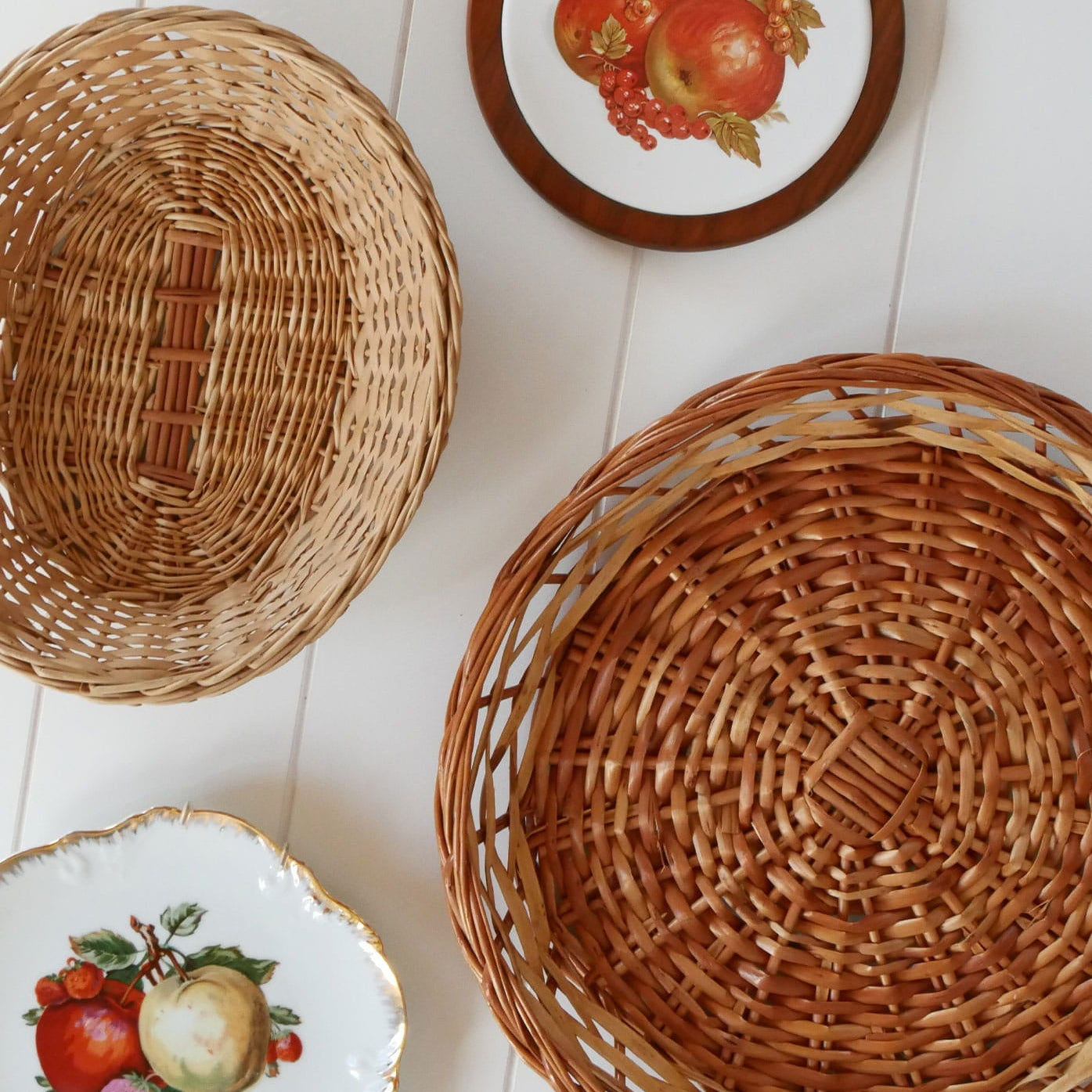 Vintage Cottage Gallery Wall Collection, Boho Gallery Wall, Vintage Boho Gallery Wall, Vintage Gallery Wall, Vintage Basket Wall, Vintage Wicker Basket Wall Decor, Vintage Gallery Wall, Vintage Cottage Gallery Wall, Vintage Cottagecore