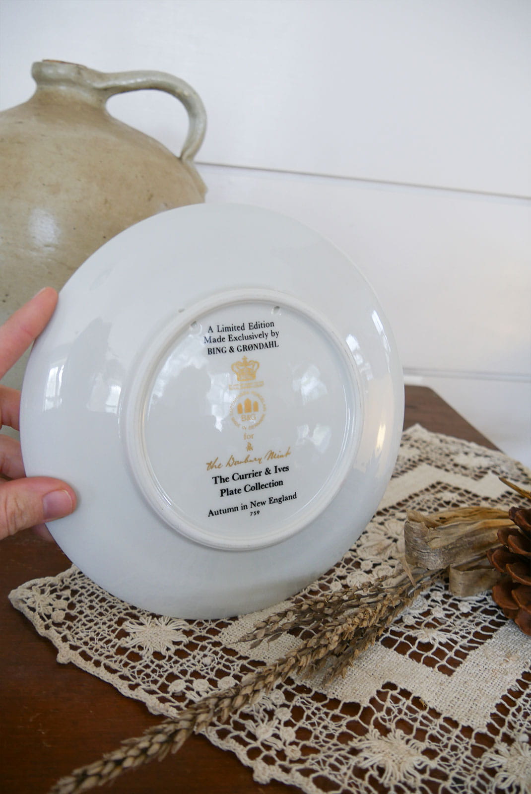 Vintage Currier & Ives Country Plate Collection, Vintage Bing and Grondahl, Autumn in New England Currier and Ives, The Western Farmer's Home Currier and Ives, Vintage Farmhouse Plate Wall, Vintage Farm Plate Wall