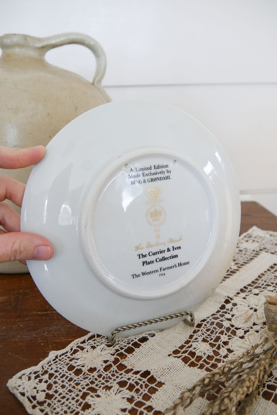 Vintage Currier & Ives Country Plate Collection, Vintage Bing and Grondahl, Autumn in New England Currier and Ives, The Western Farmer's Home Currier and Ives, Vintage Farmhouse Plate Wall, Vintage Farm Plate Wall