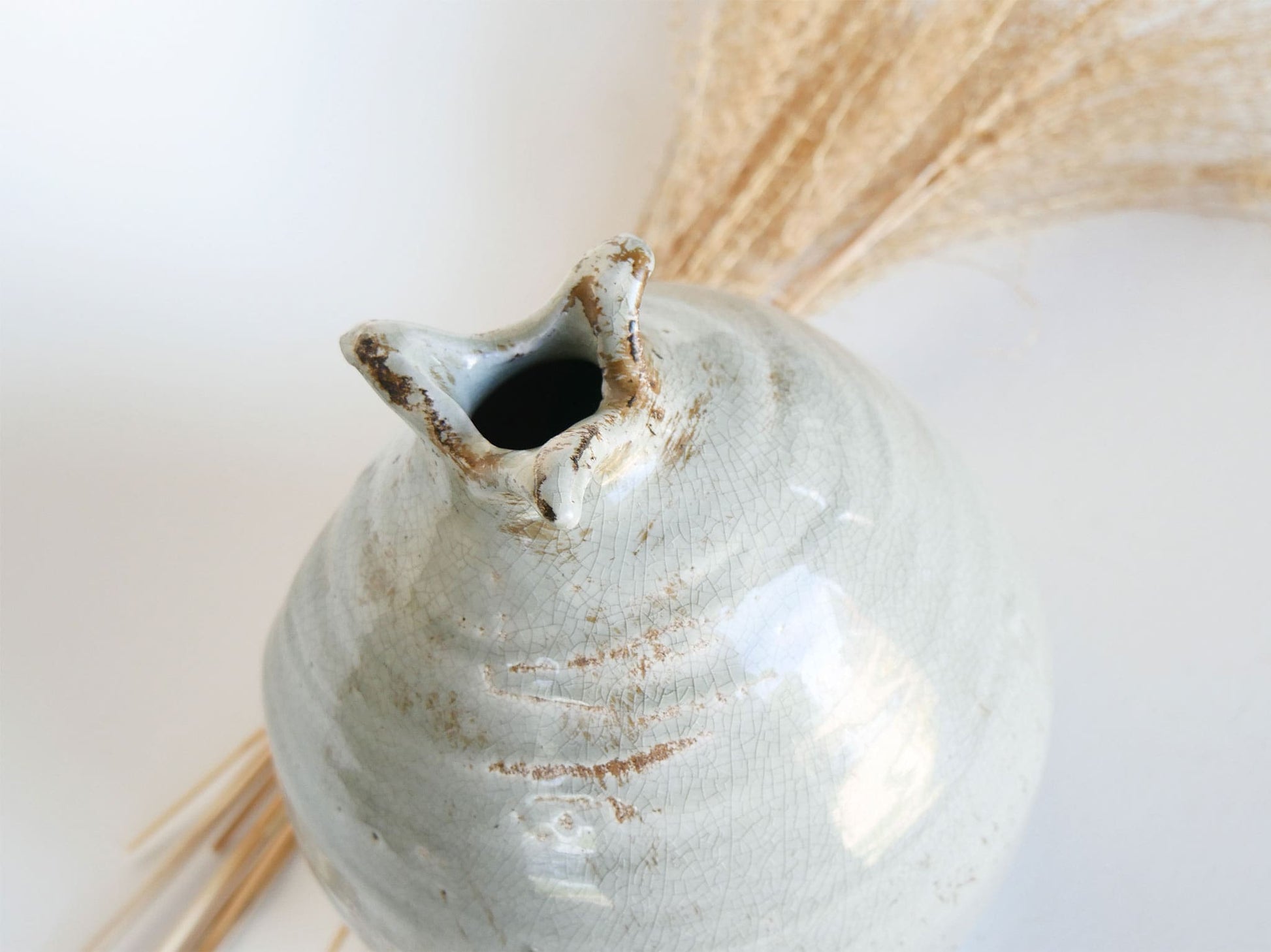 Vintage Seafoam Green Dimple Glazed Pottery Vase Nautical Pottery Coastal Pottery Vintage Nautical Decor Vintage COastal Decor