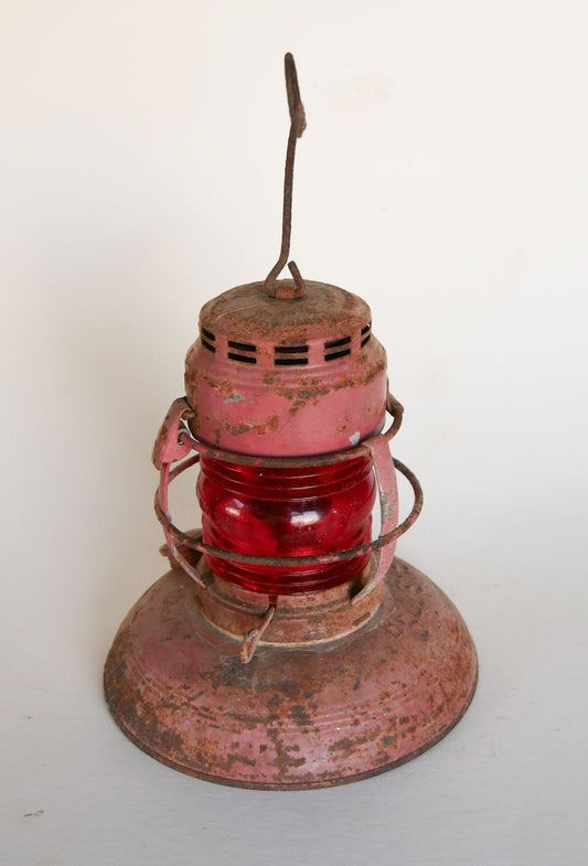 Vintage Embury No. 40 Traffic Gard Red Lantern, Vintage Traffic Lantern, Vintage Red Lantern